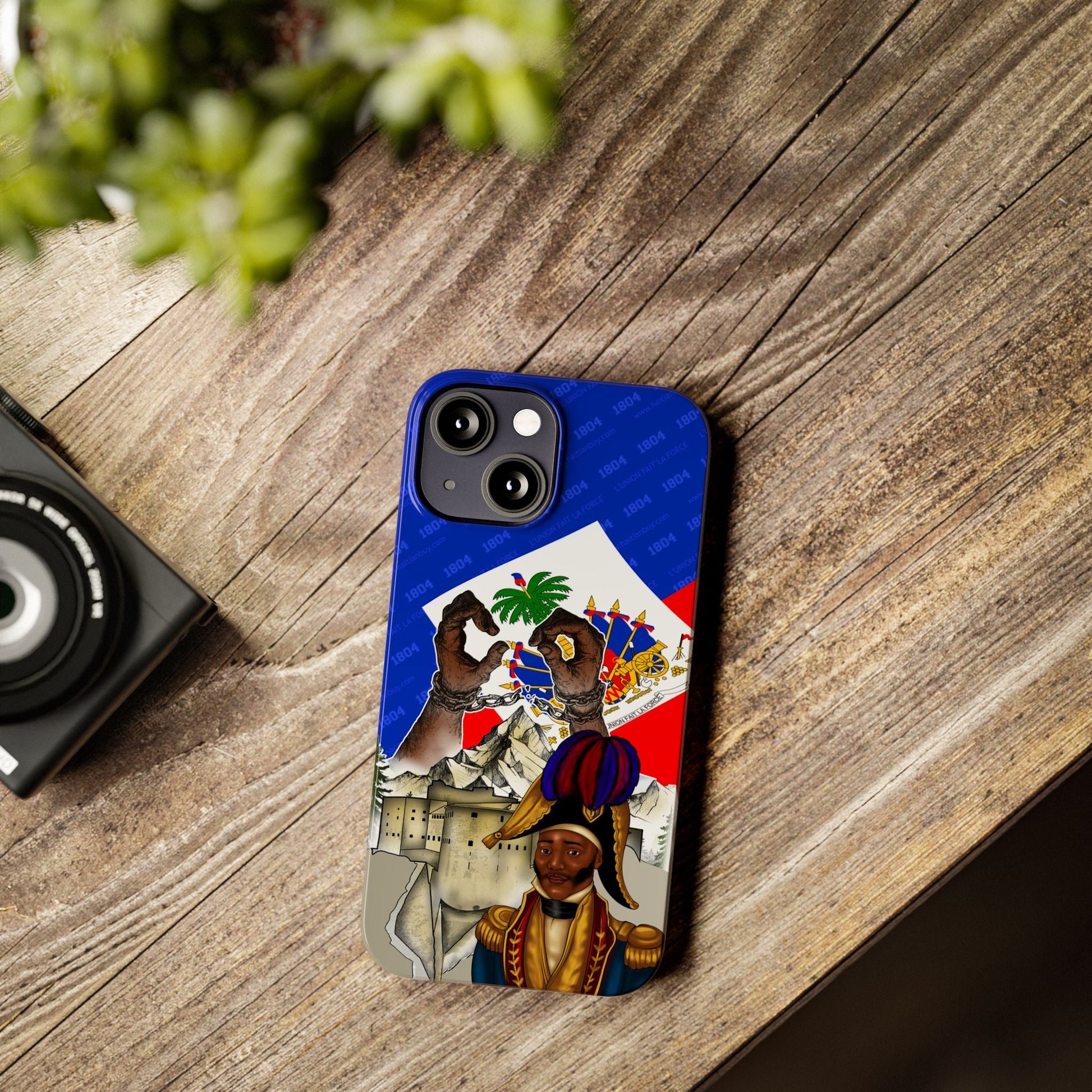 02 - Haitian Heritage Slim Phone Case with Flag Design - Haitianbuy