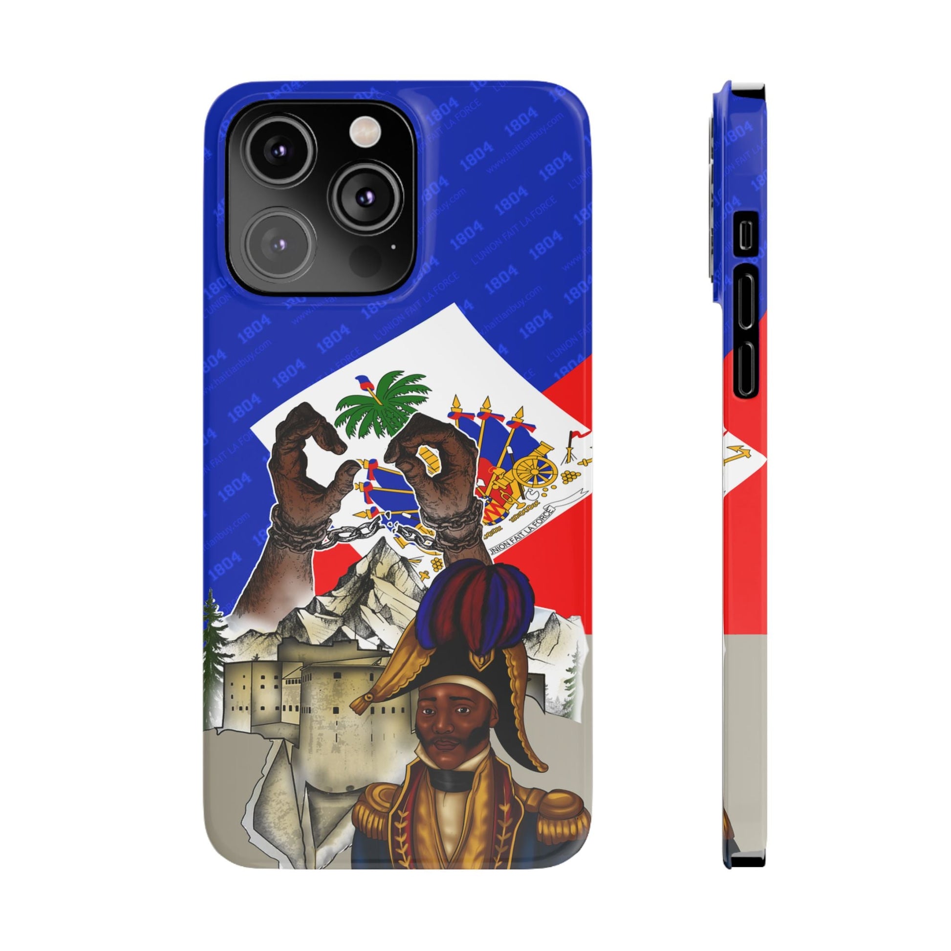 02 - Haitian Heritage Slim Phone Case with Flag Design - Haitianbuy