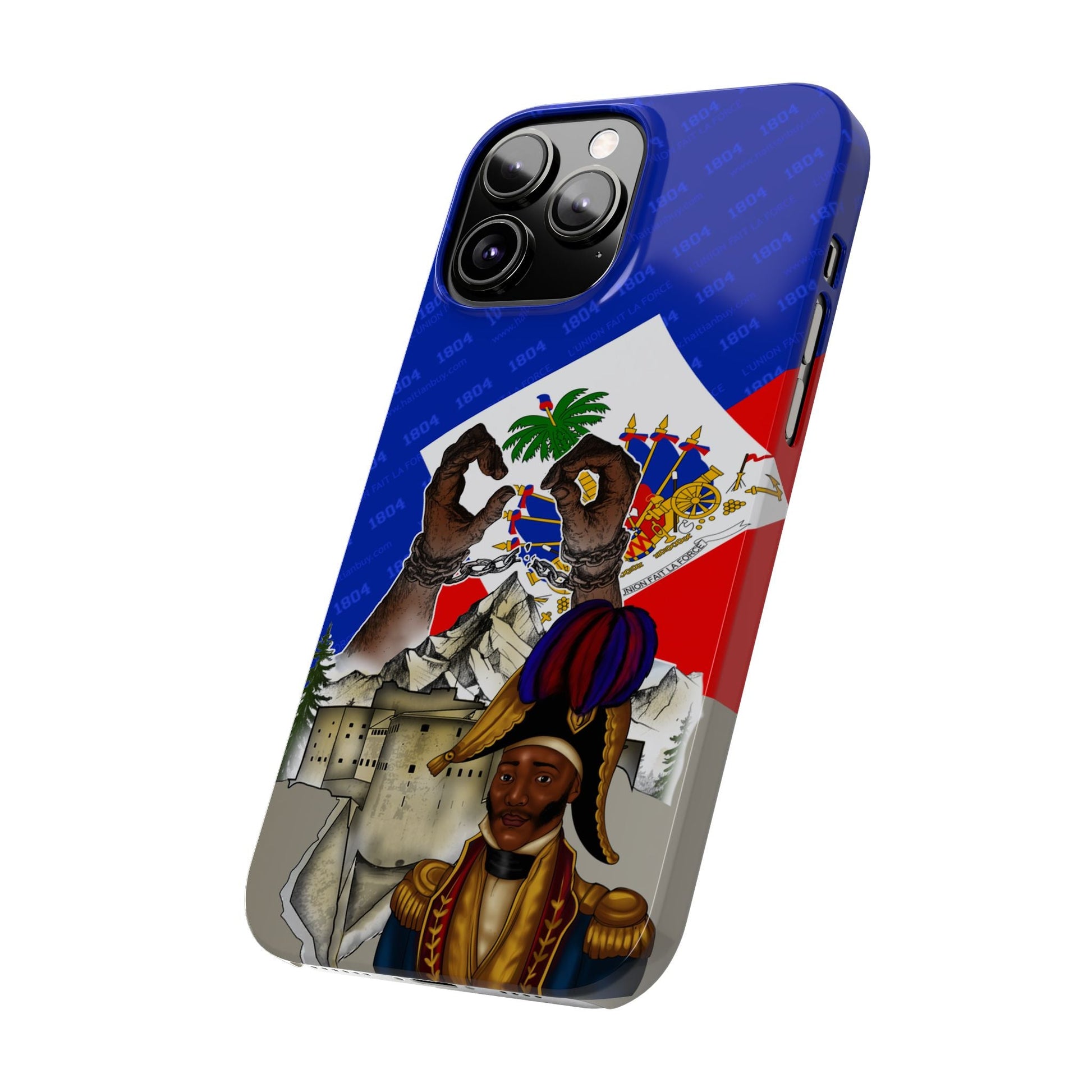 02 - Haitian Heritage Slim Phone Case with Flag Design - Haitianbuy