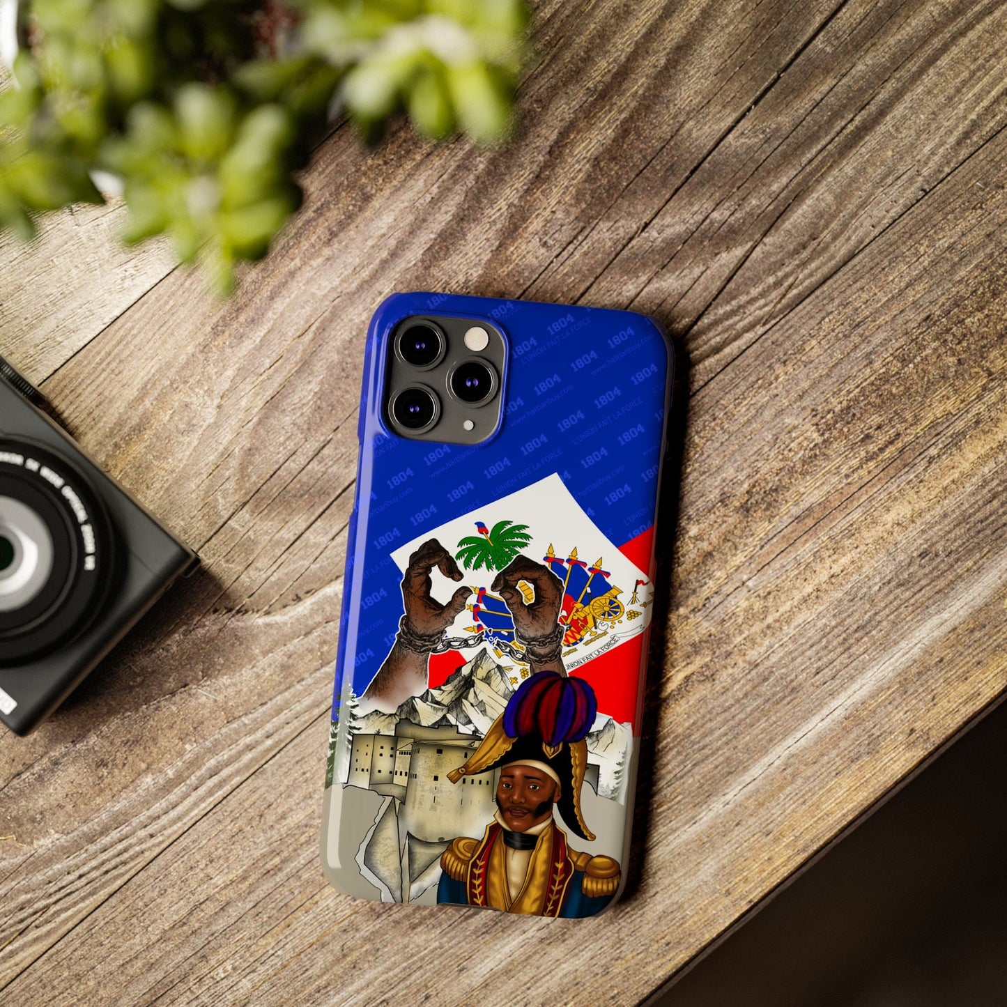 02 - Haitian Heritage Slim Phone Case with Flag Design - Haitianbuy