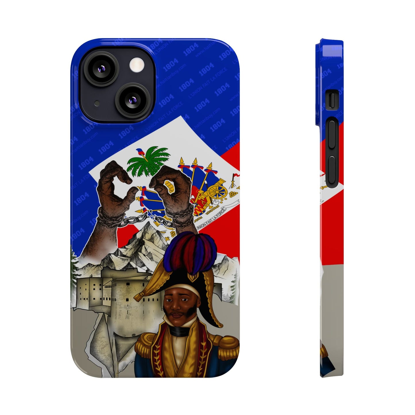 02 - Haitian Heritage Slim Phone Case with Flag Design - Haitianbuy