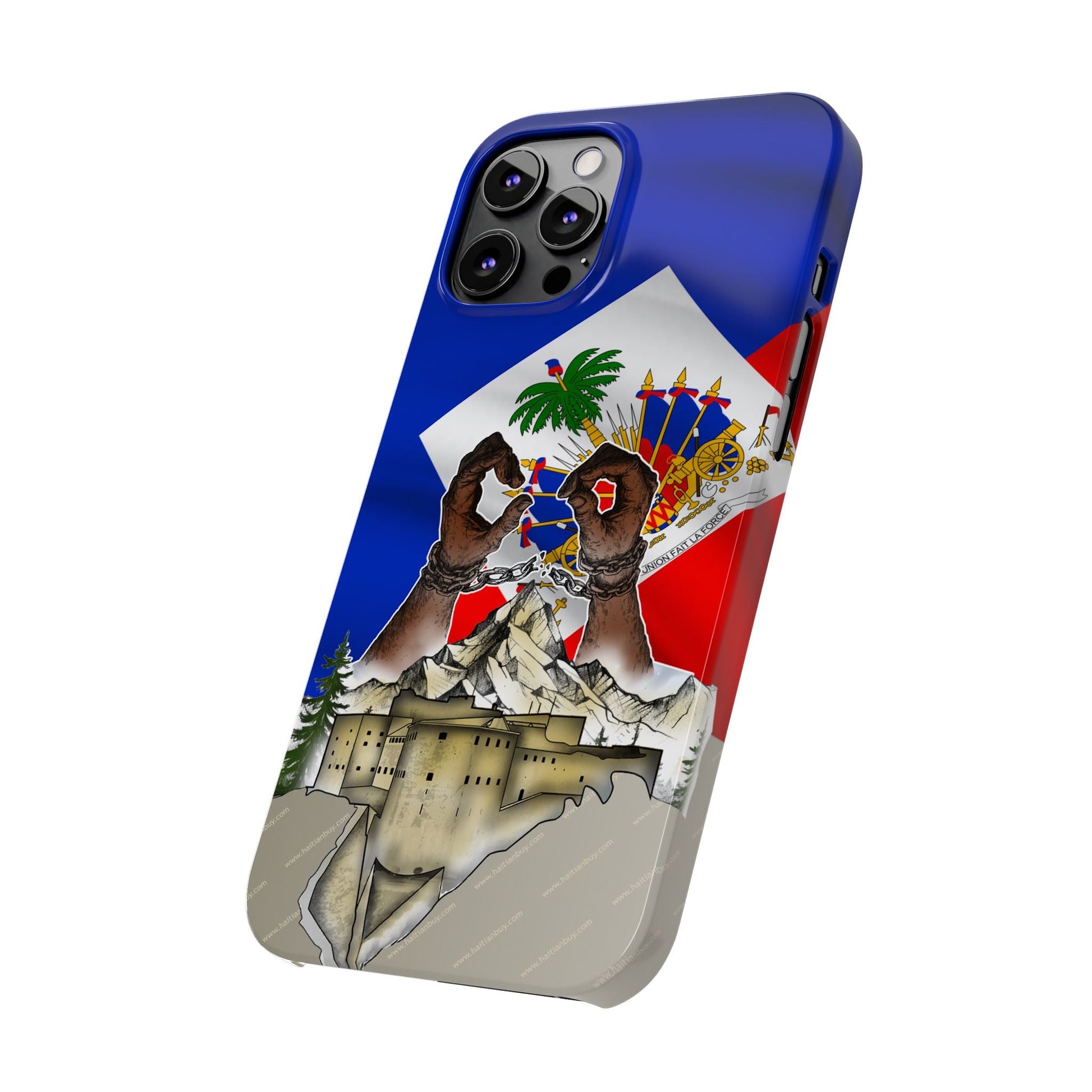 02 - Haitian Heritage Slim Phone Case with Flag Design - Haitianbuy