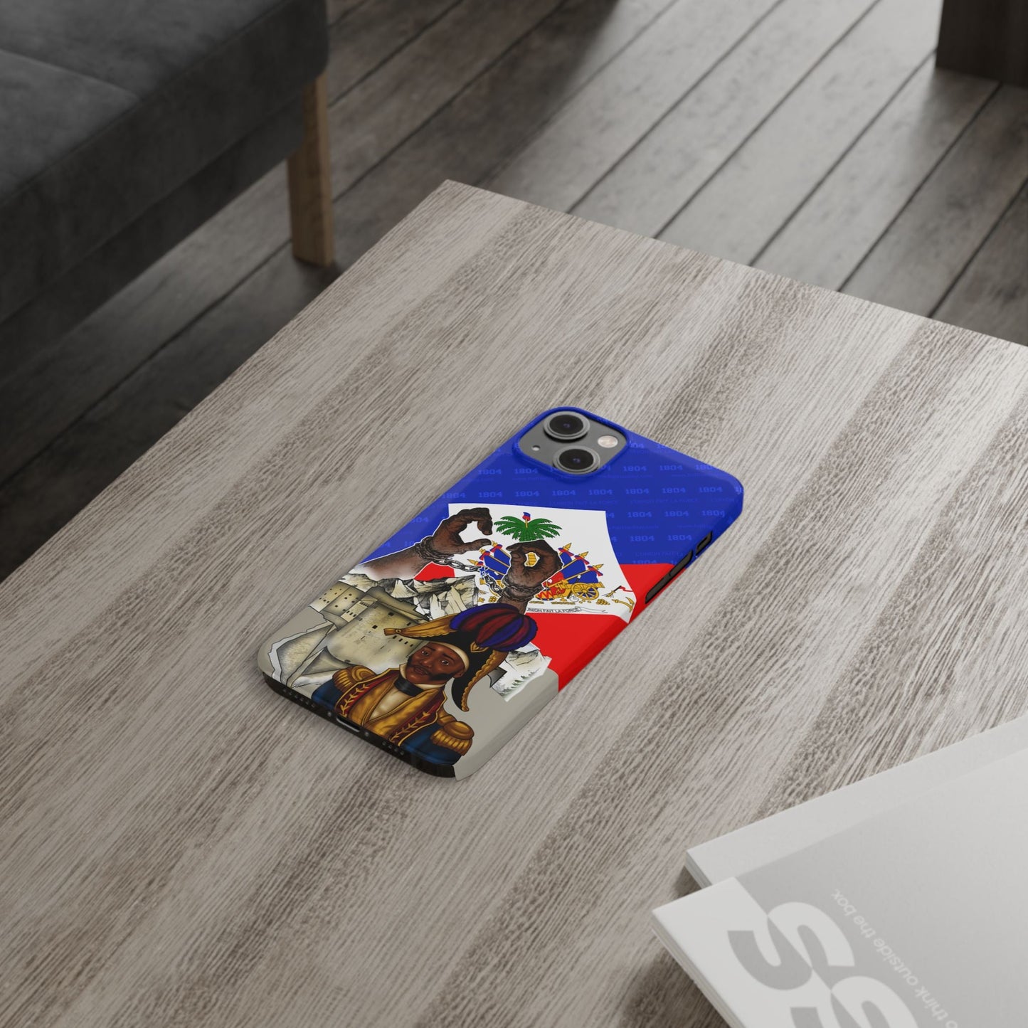 02 - Haitian Heritage Slim Phone Case with Flag Design - Haitianbuy