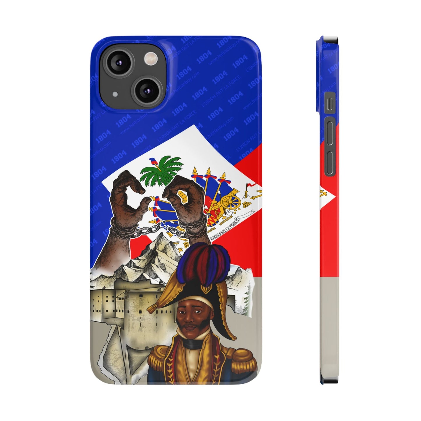 02 - Haitian Heritage Slim Phone Case with Flag Design - Haitianbuy