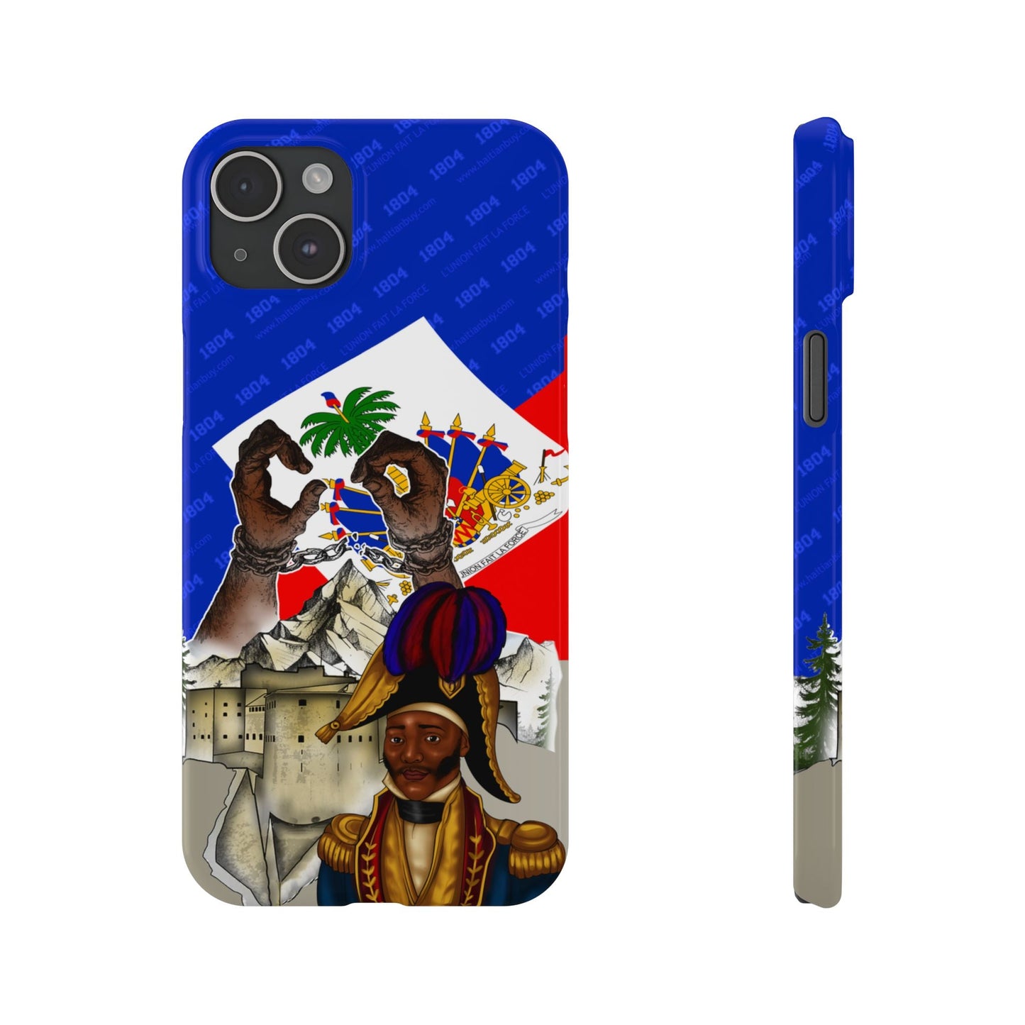 02 - Haitian Heritage Slim Phone Case with Flag Design - Haitianbuy