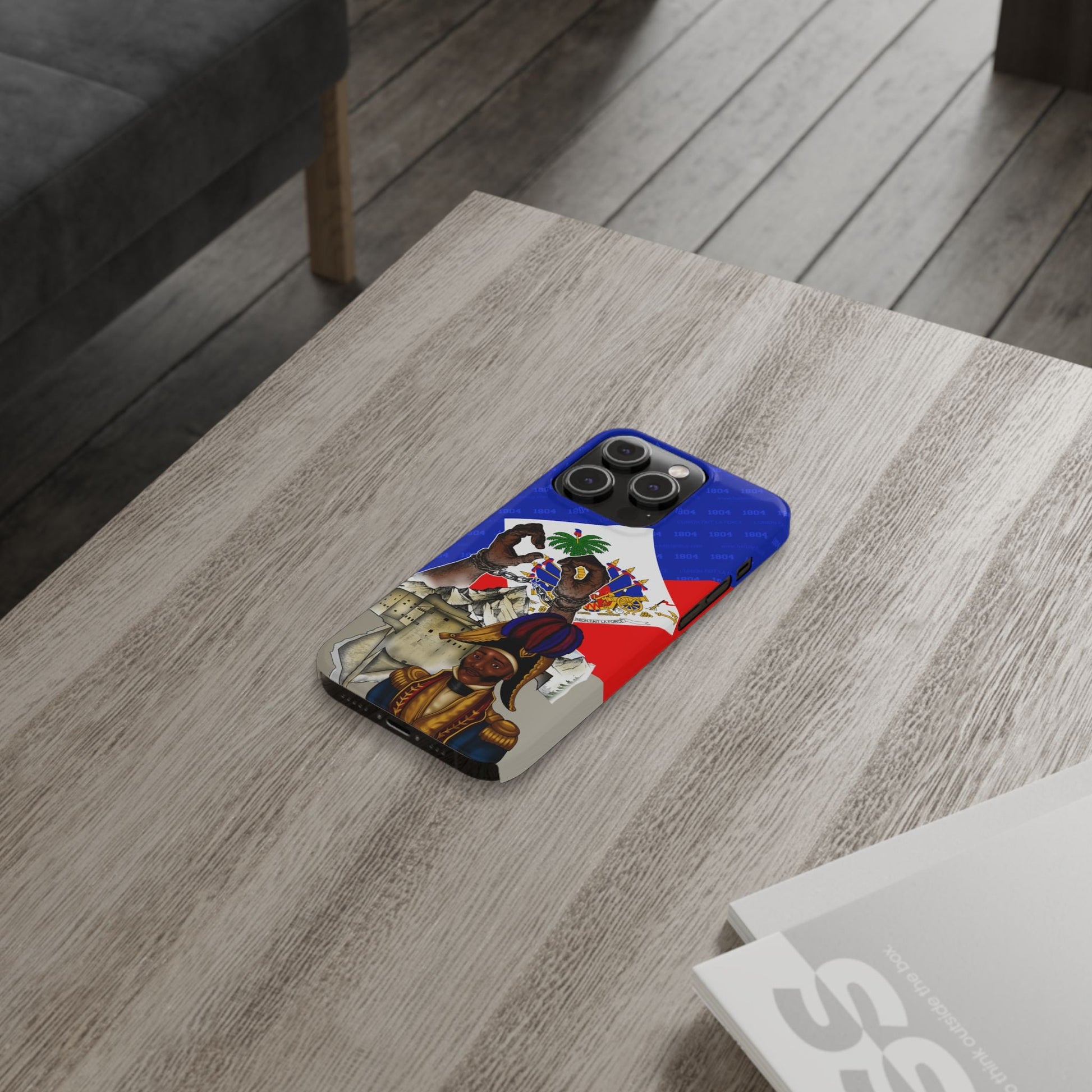 02 - Haitian Heritage Slim Phone Case with Flag Design - Haitianbuy