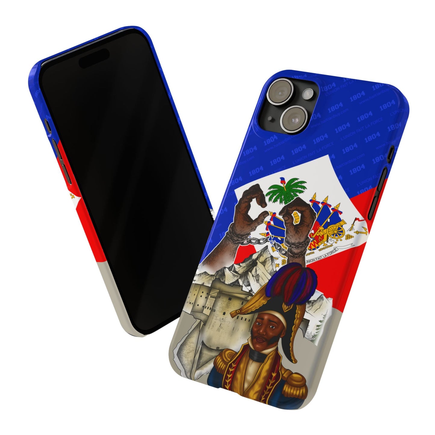 02 - Haitian Heritage Slim Phone Case with Flag Design - Haitianbuy