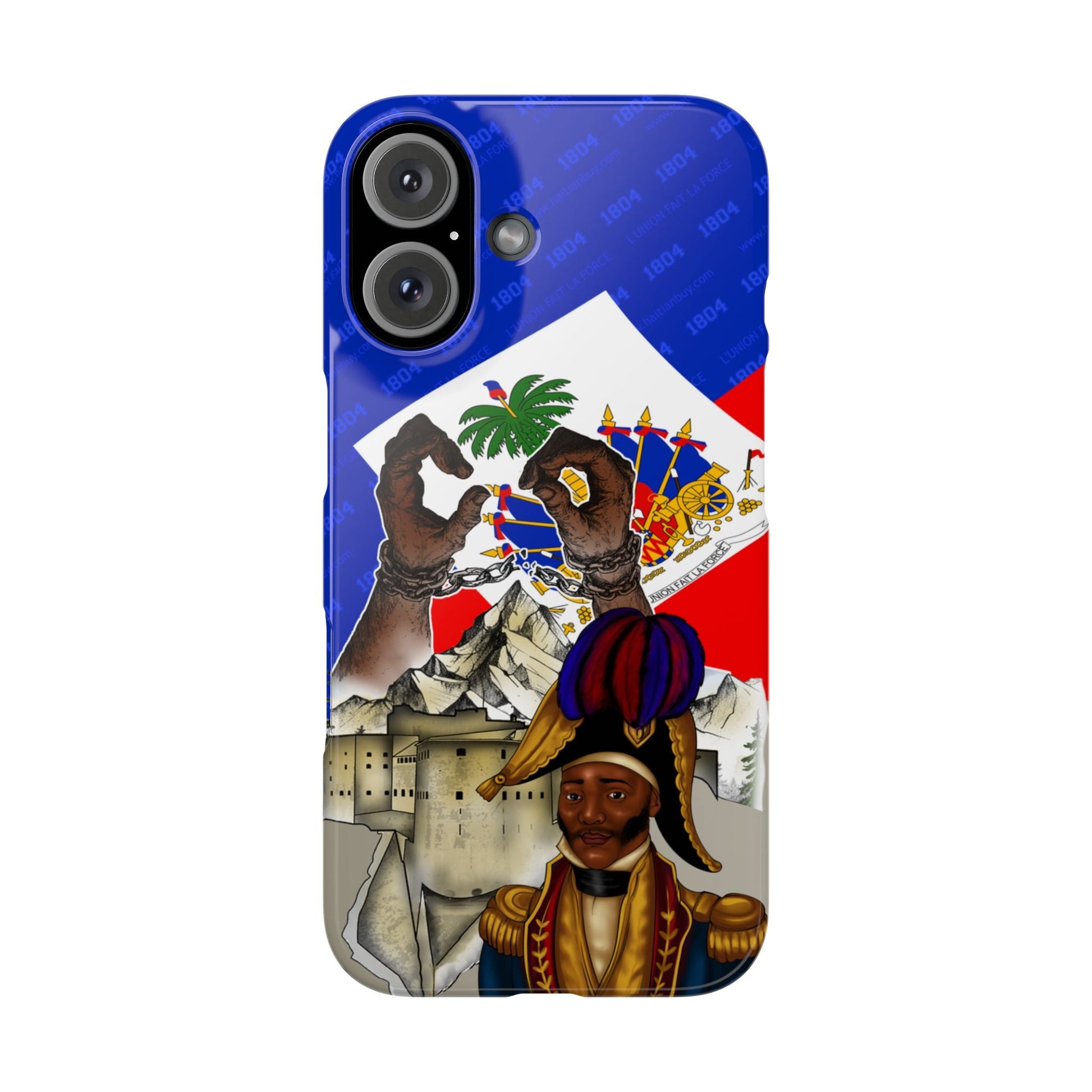 02 - Haitian Heritage Slim Phone Case with Flag Design - Haitianbuy