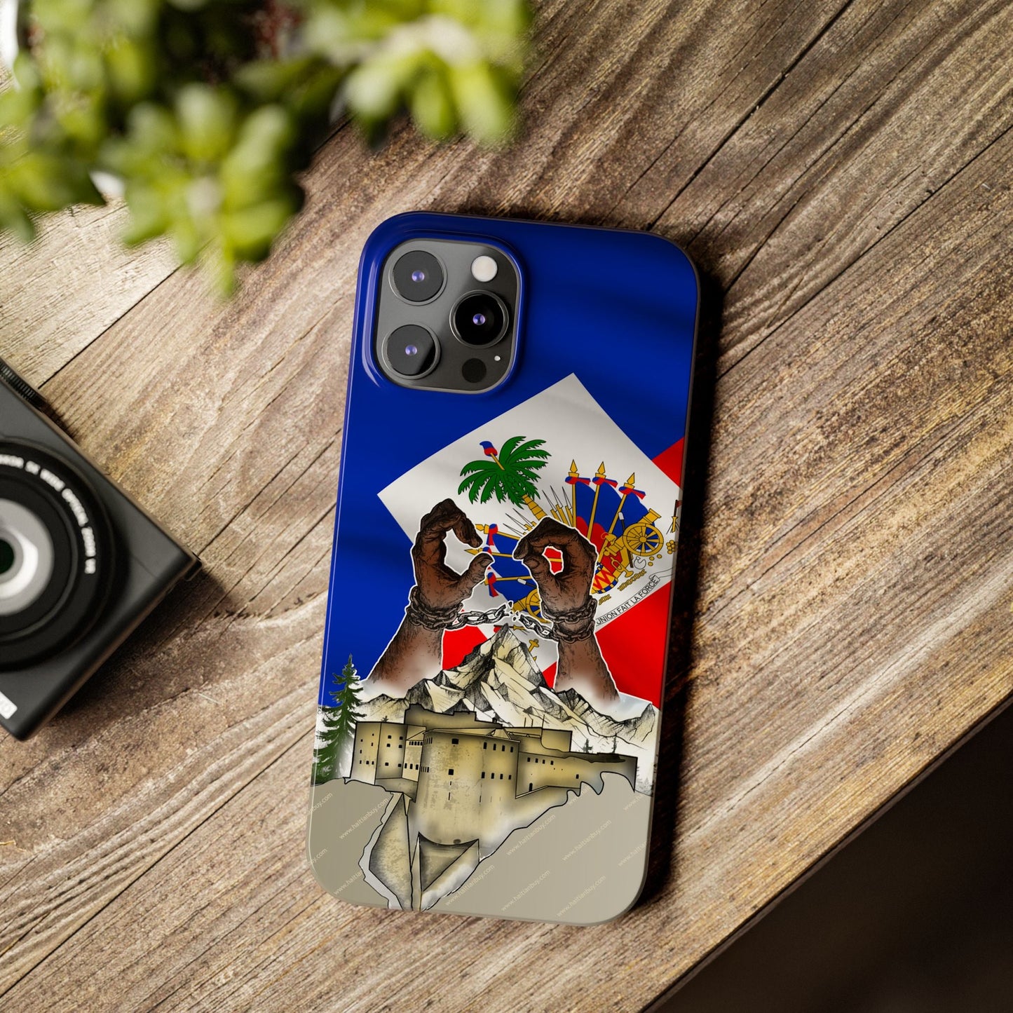 02 - Haitian Heritage Slim Phone Case with Flag Design - Haitianbuy