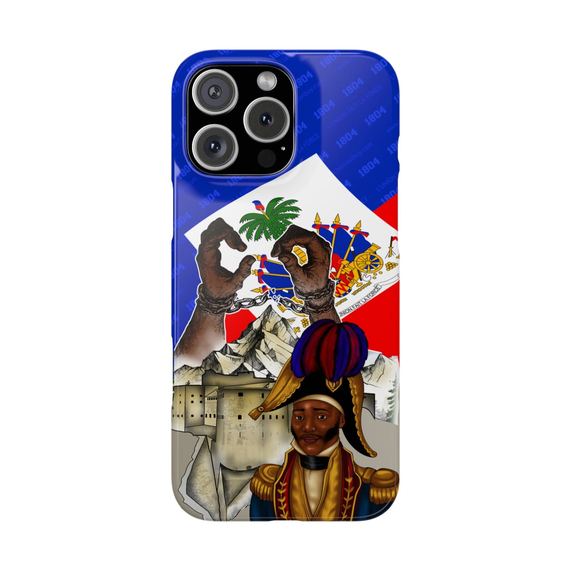 02 - Haitian Heritage Slim Phone Case with Flag Design - Haitianbuy