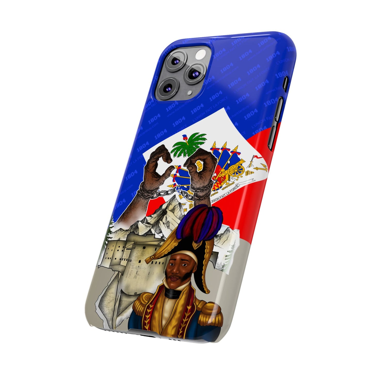 02 - Haitian Heritage Slim Phone Case with Flag Design - Haitianbuy