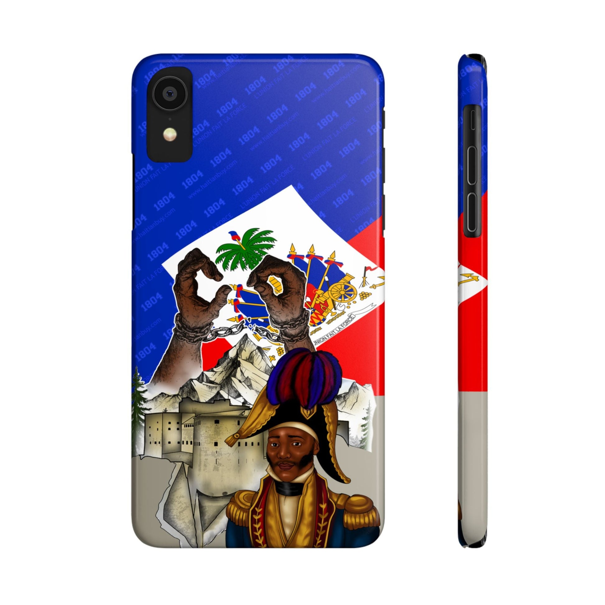 02 - Haitian Heritage Slim Phone Case with Flag Design - Haitianbuy