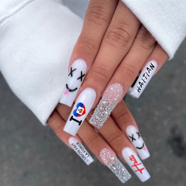 02 - Haitian Pride Nail Sticker Set – 3 Sheets 🇭🇹 - Haitianbuy