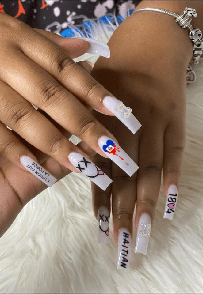 02 - Haitian Pride Nail Sticker Set – 3 Sheets 🇭🇹 - Haitianbuy