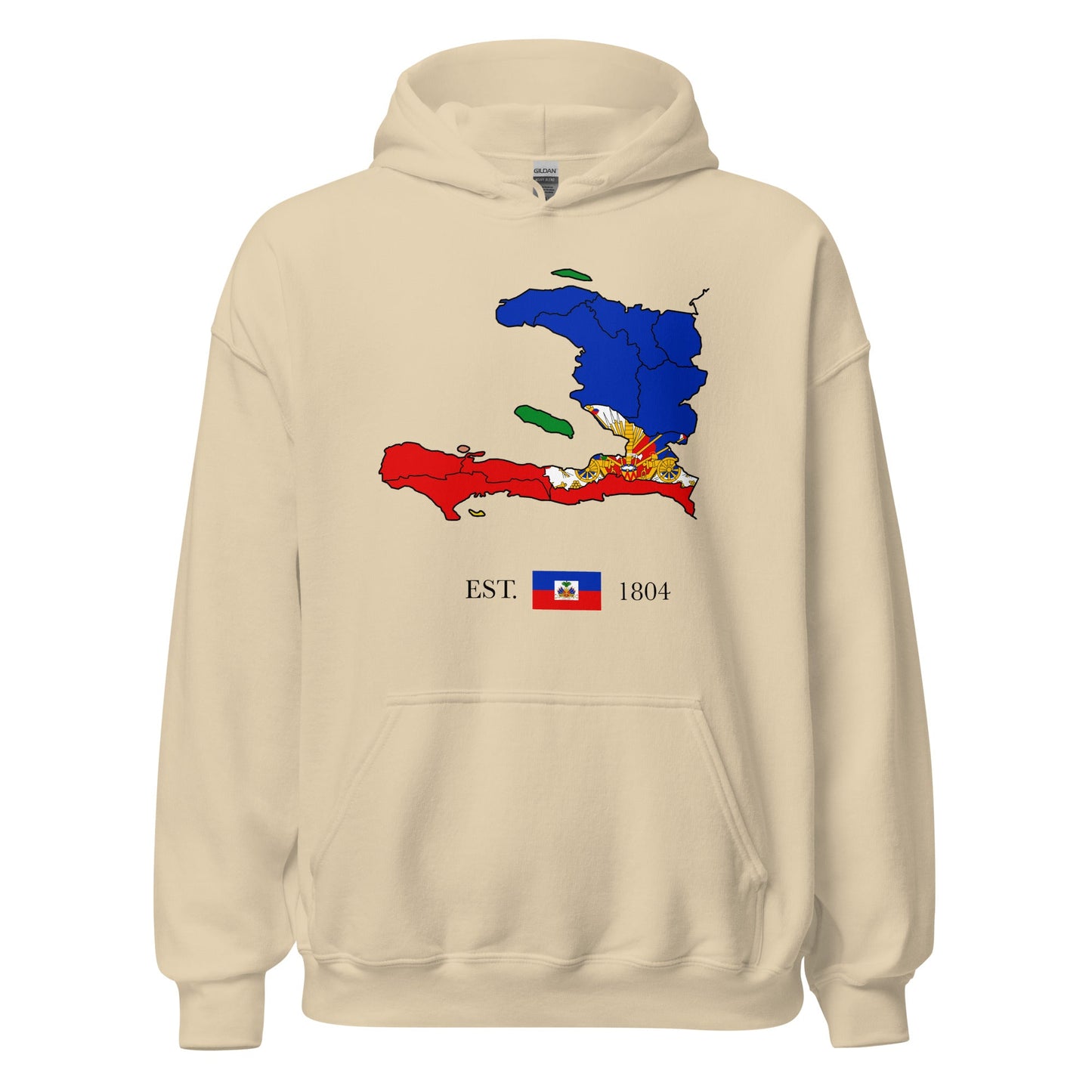 07 - Haiti Map EST 1804 Unisex Hoodie - Haitianbuy