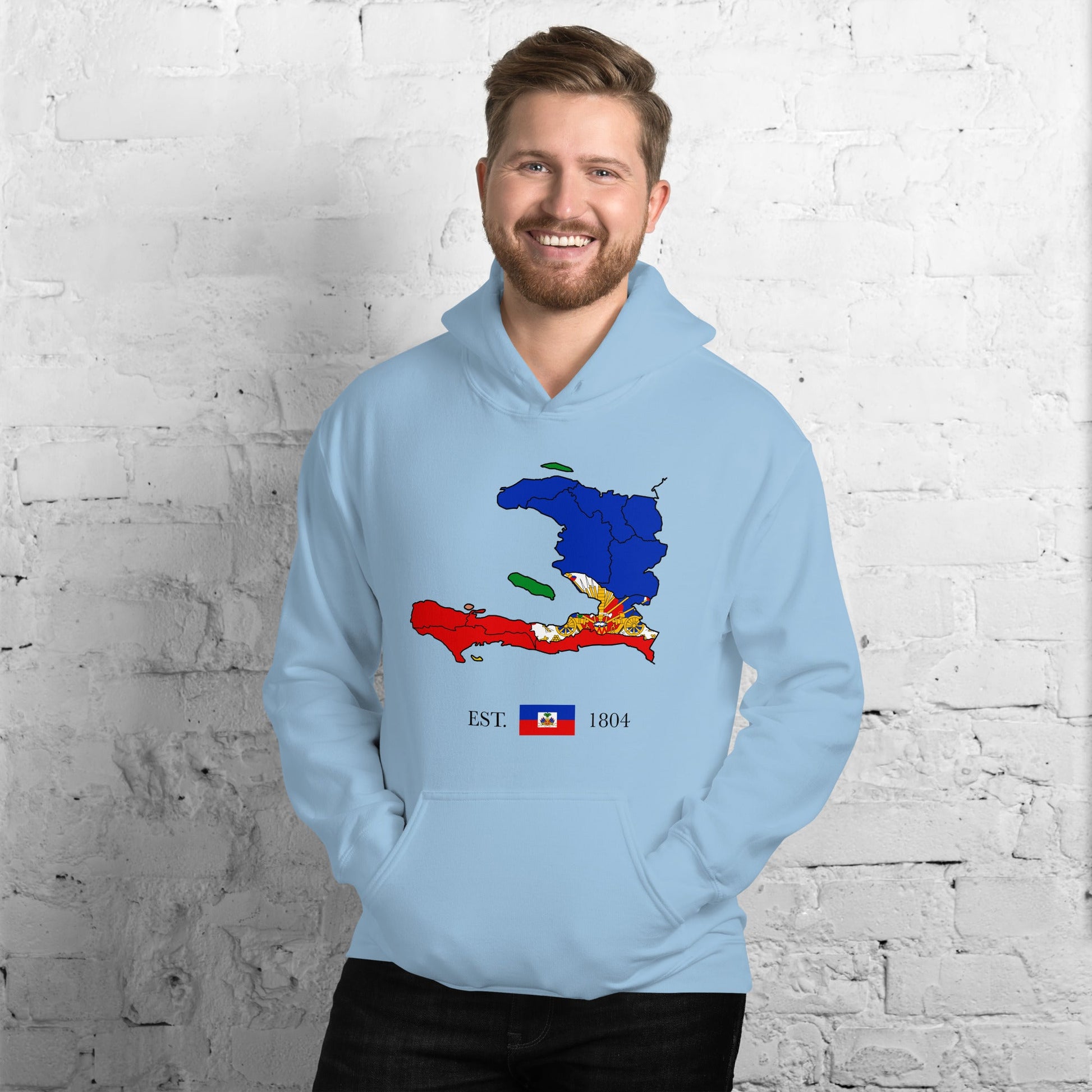 07 - Haiti Map EST 1804 Unisex Hoodie - Haitianbuy