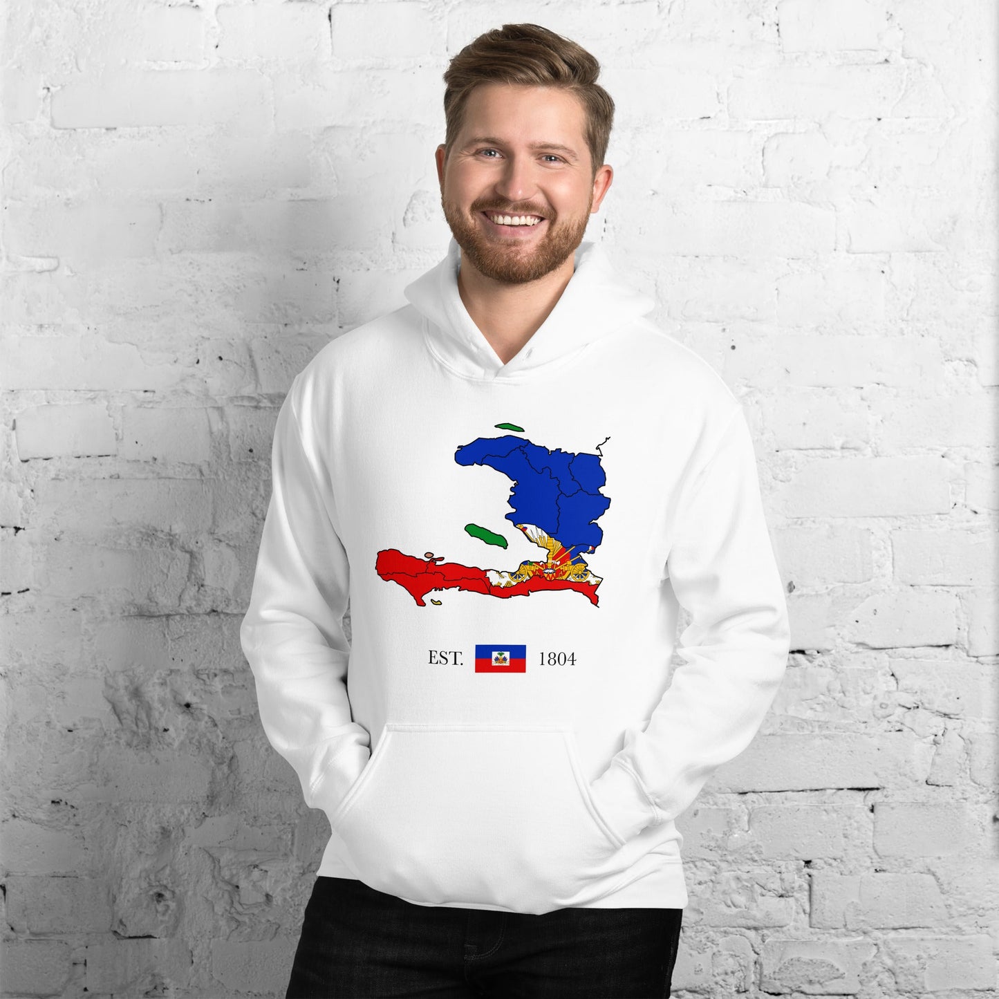 07 - Haiti Map EST 1804 Unisex Hoodie - Haitianbuy