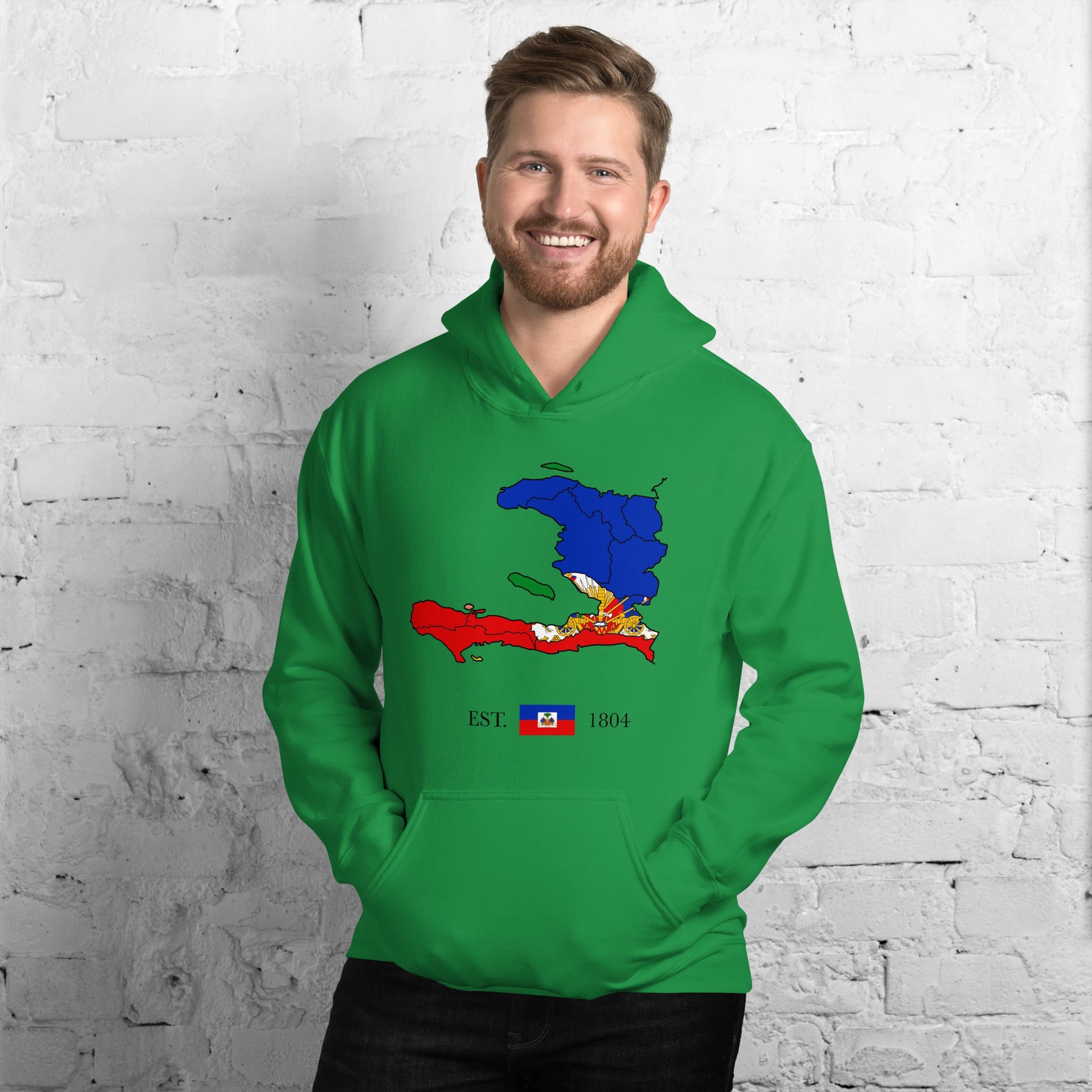 07 - Haiti Map EST 1804 Unisex Hoodie - Haitianbuy