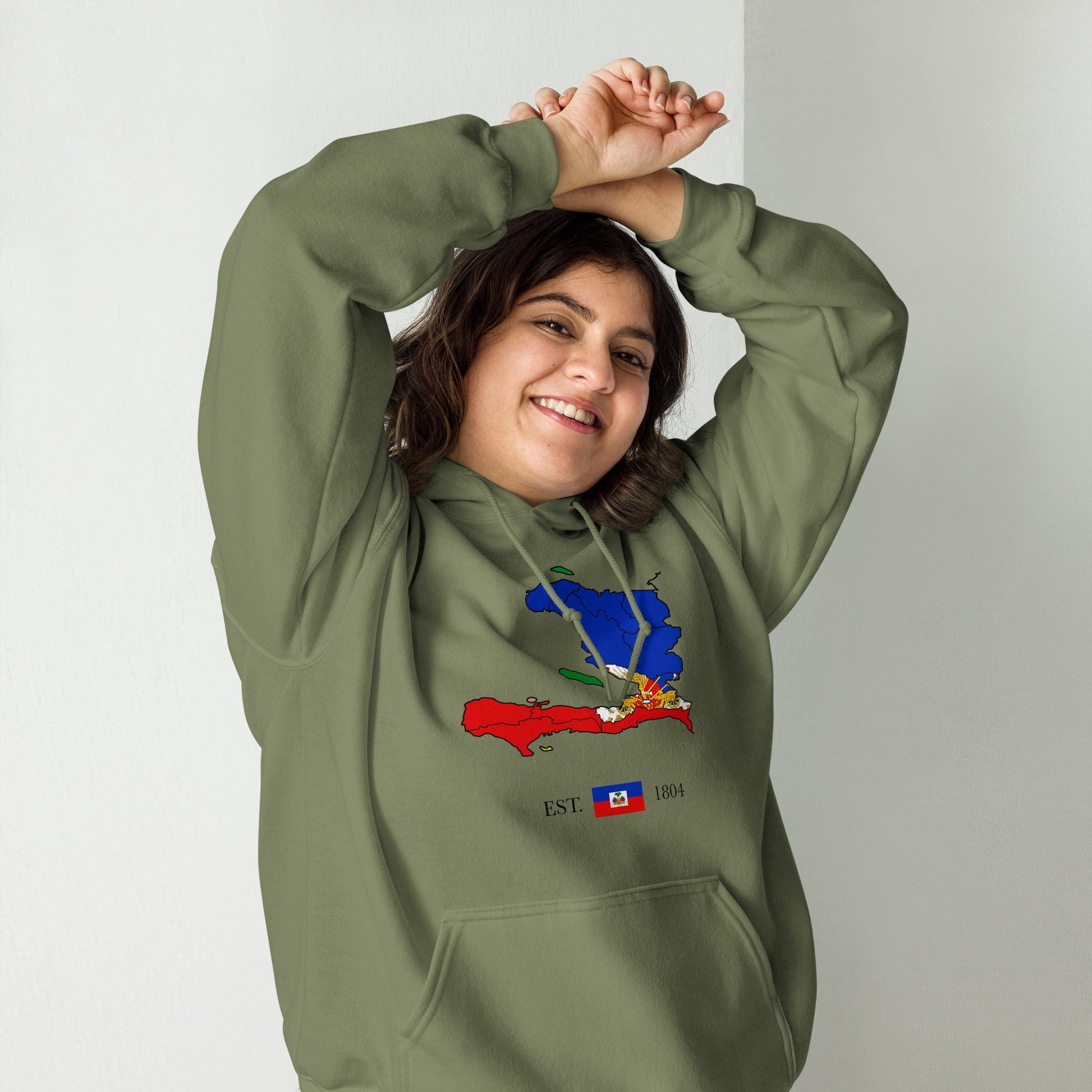 07 - Haiti Map EST 1804 Unisex Hoodie - Haitianbuy