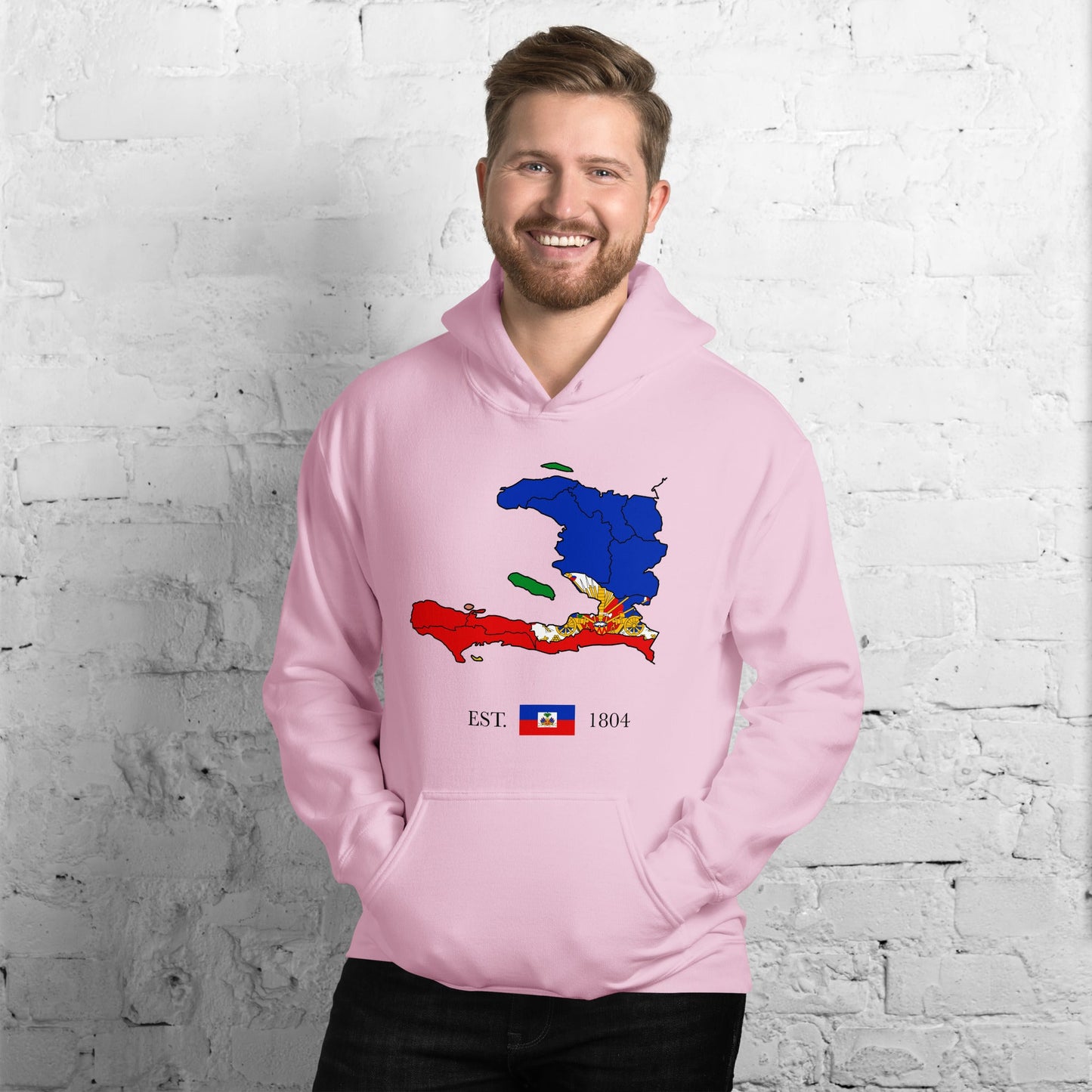 07 - Haiti Map EST 1804 Unisex Hoodie - Haitianbuy