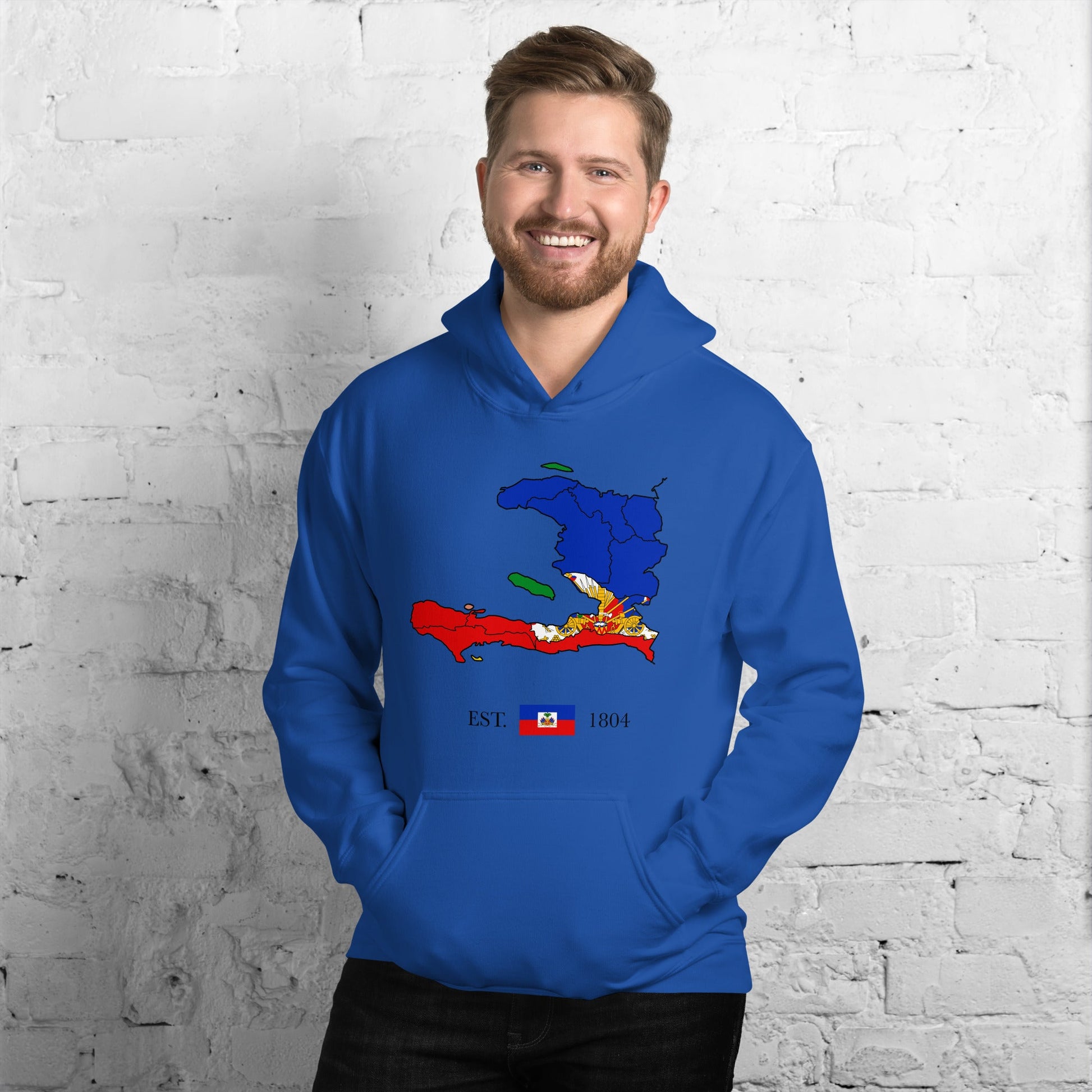 07 - Haiti Map EST 1804 Unisex Hoodie - Haitianbuy