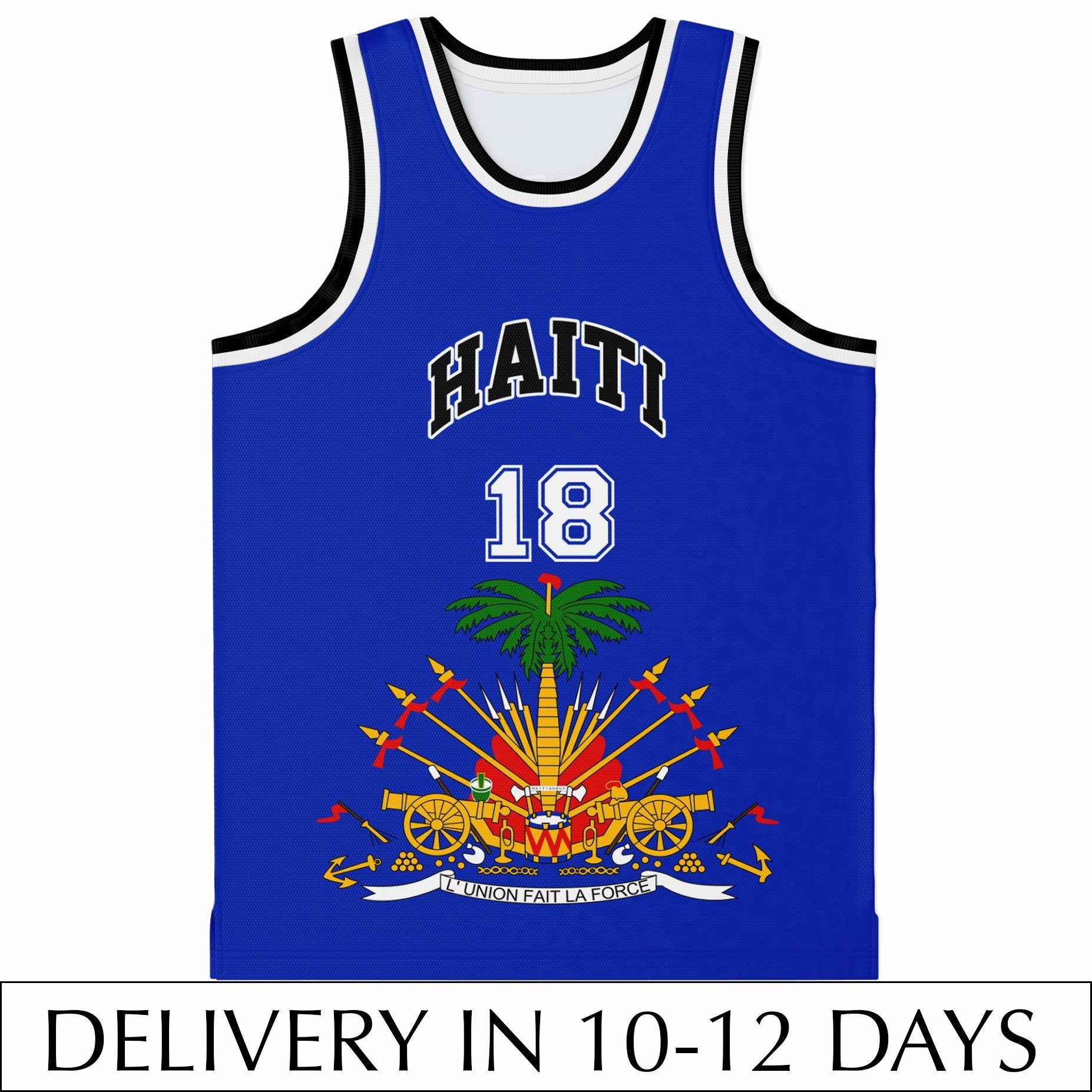 12 - HAITI BLUE Basketball jersey - Haitianbuy