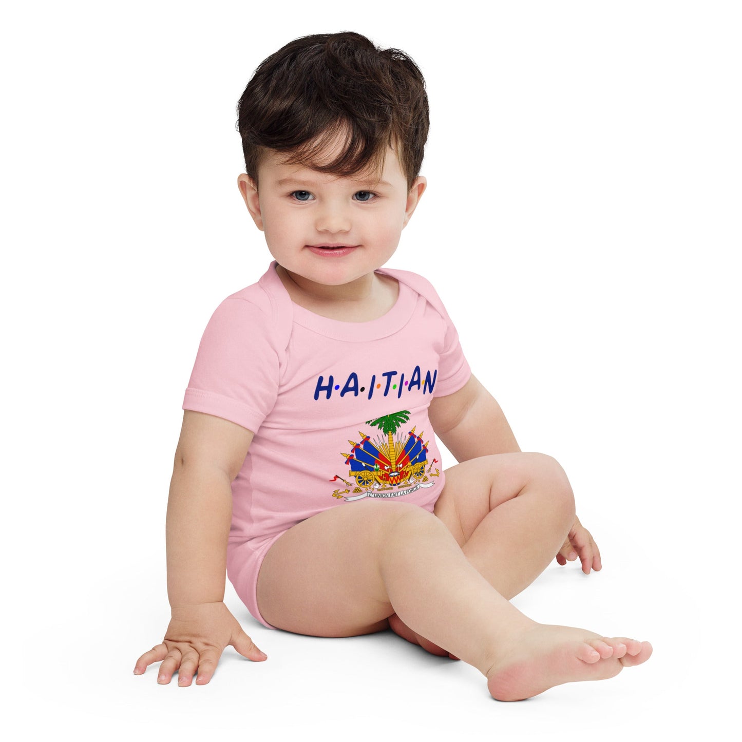 13-COAT OF ARMS OF HAITI Baby short sleeve one piece - Haitianbuy