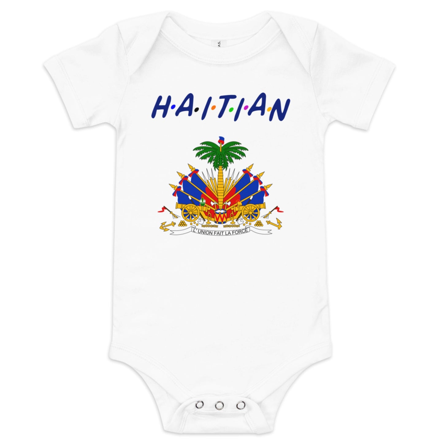 13-COAT OF ARMS OF HAITI Baby short sleeve one piece - Haitianbuy