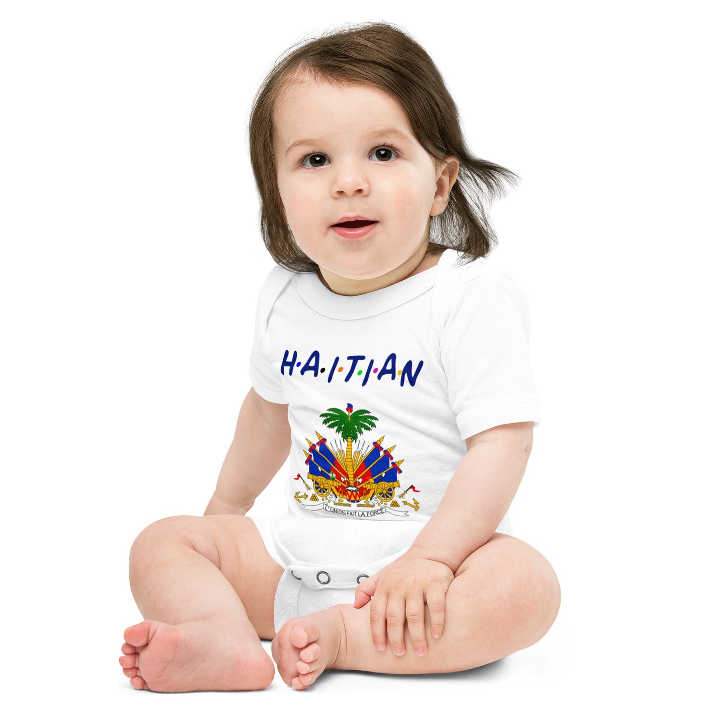 13-COAT OF ARMS OF HAITI Baby short sleeve one piece - Haitianbuy