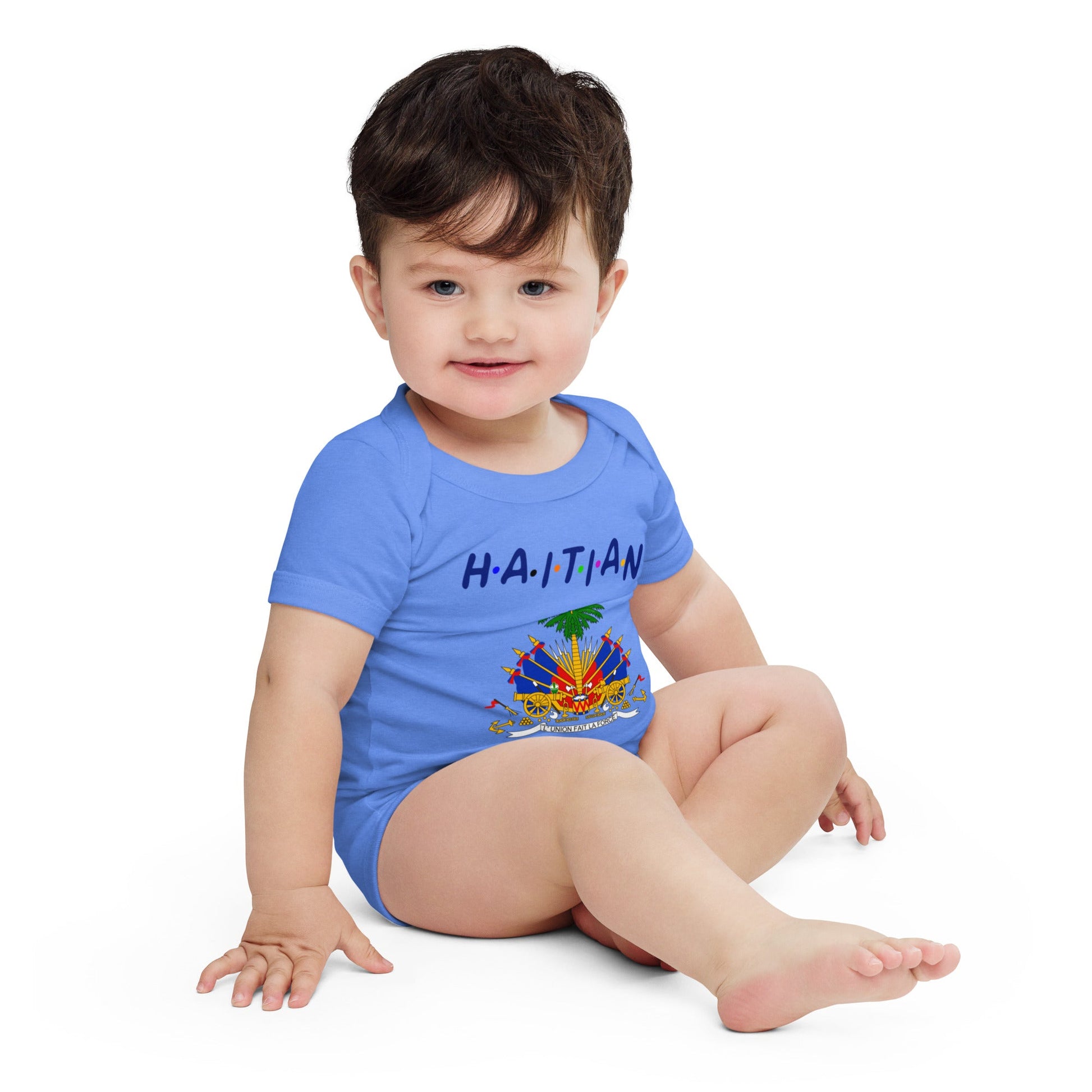 13-COAT OF ARMS OF HAITI Baby short sleeve one piece - Haitianbuy