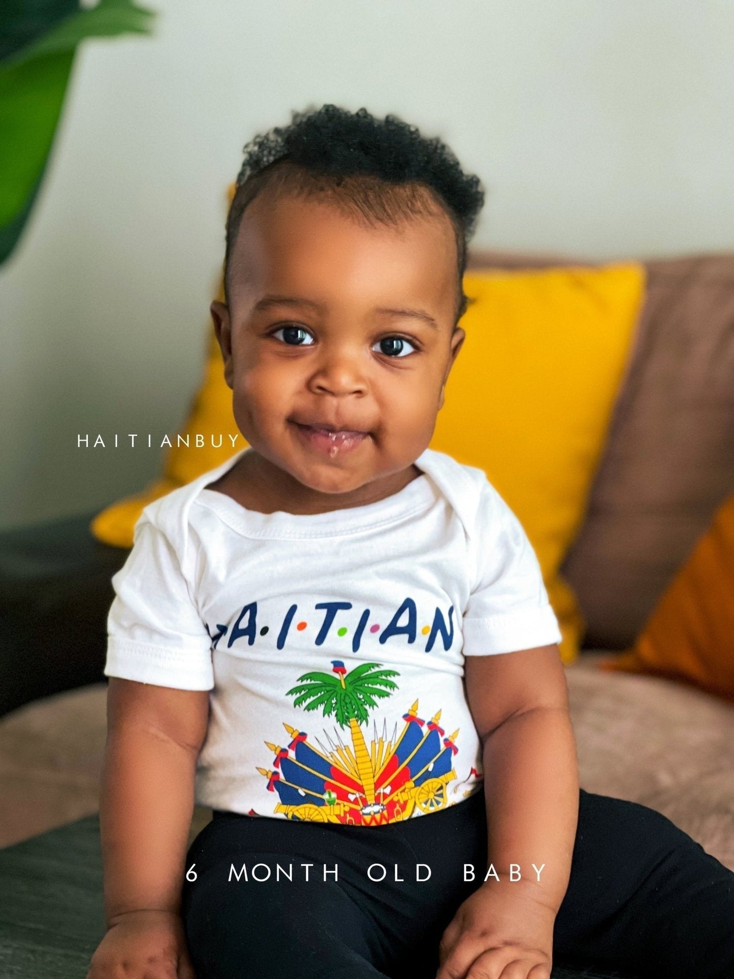 13-COAT OF ARMS OF HAITI Baby short sleeve one piece - Haitianbuy