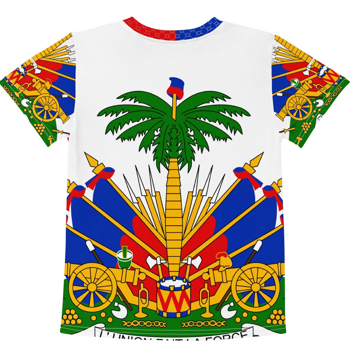 Coat of arms of Haiti Kids crew neck t-shirt - Haitianbuy