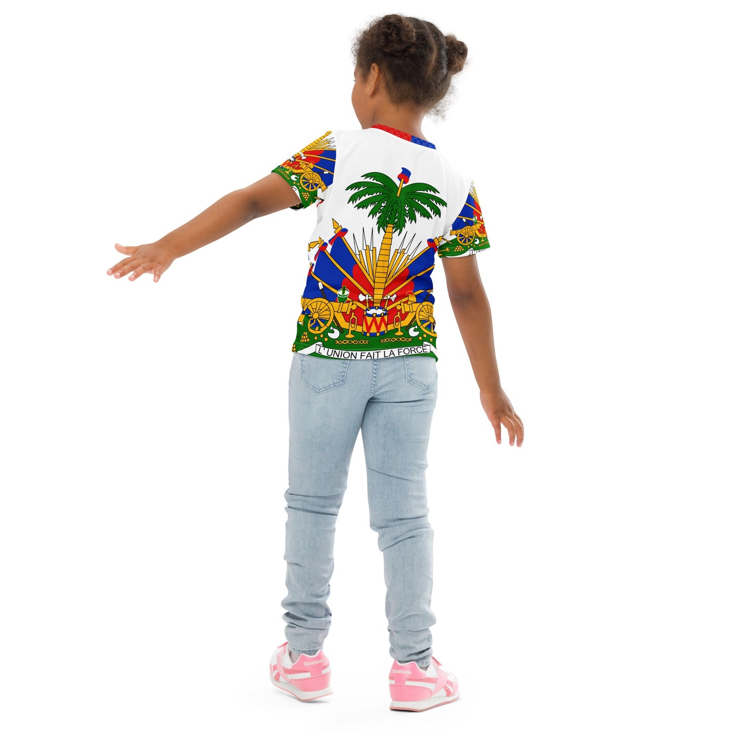 Coat of arms of Haiti Kids crew neck t-shirt - Haitianbuy