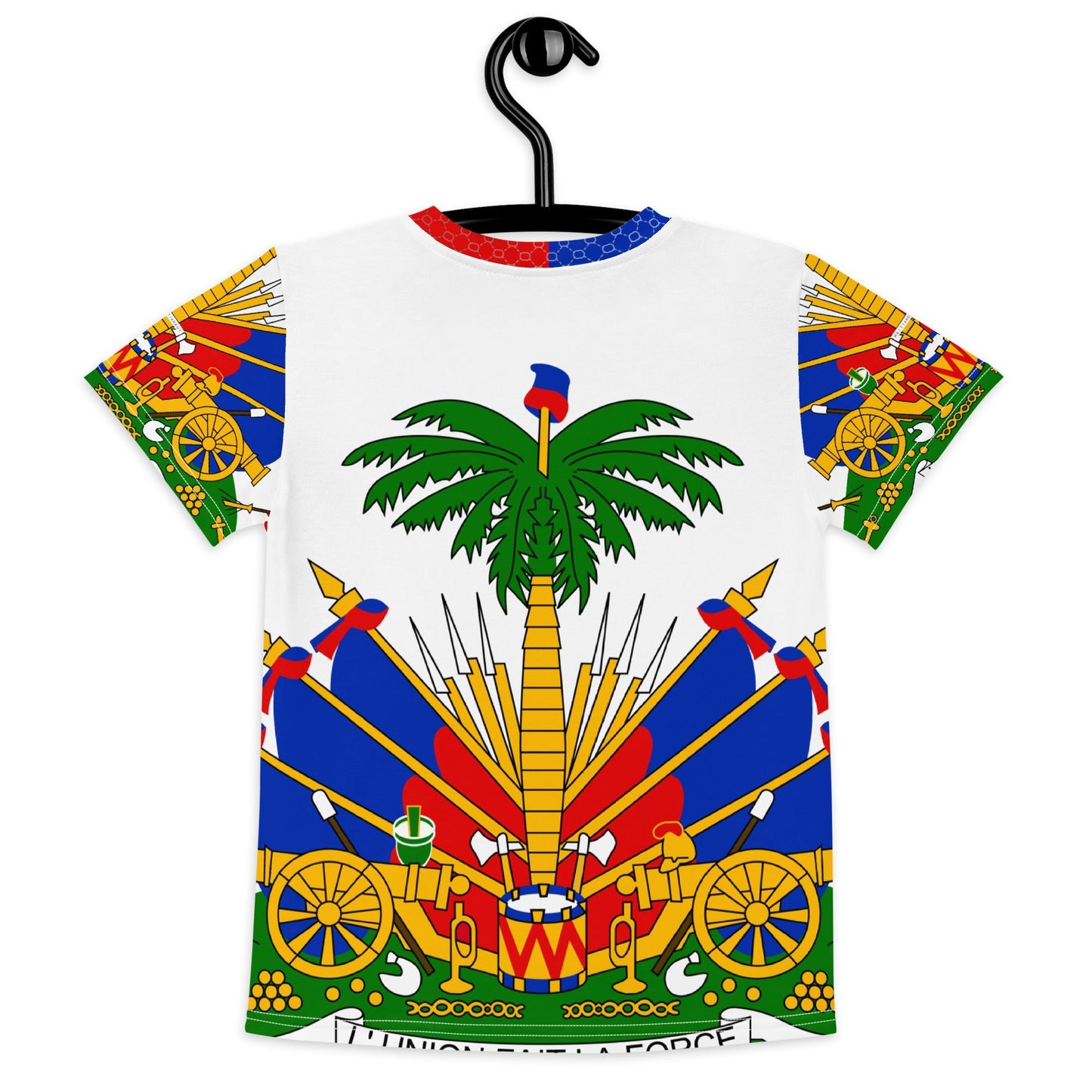 Coat of arms of Haiti Kids crew neck t-shirt - Haitianbuy