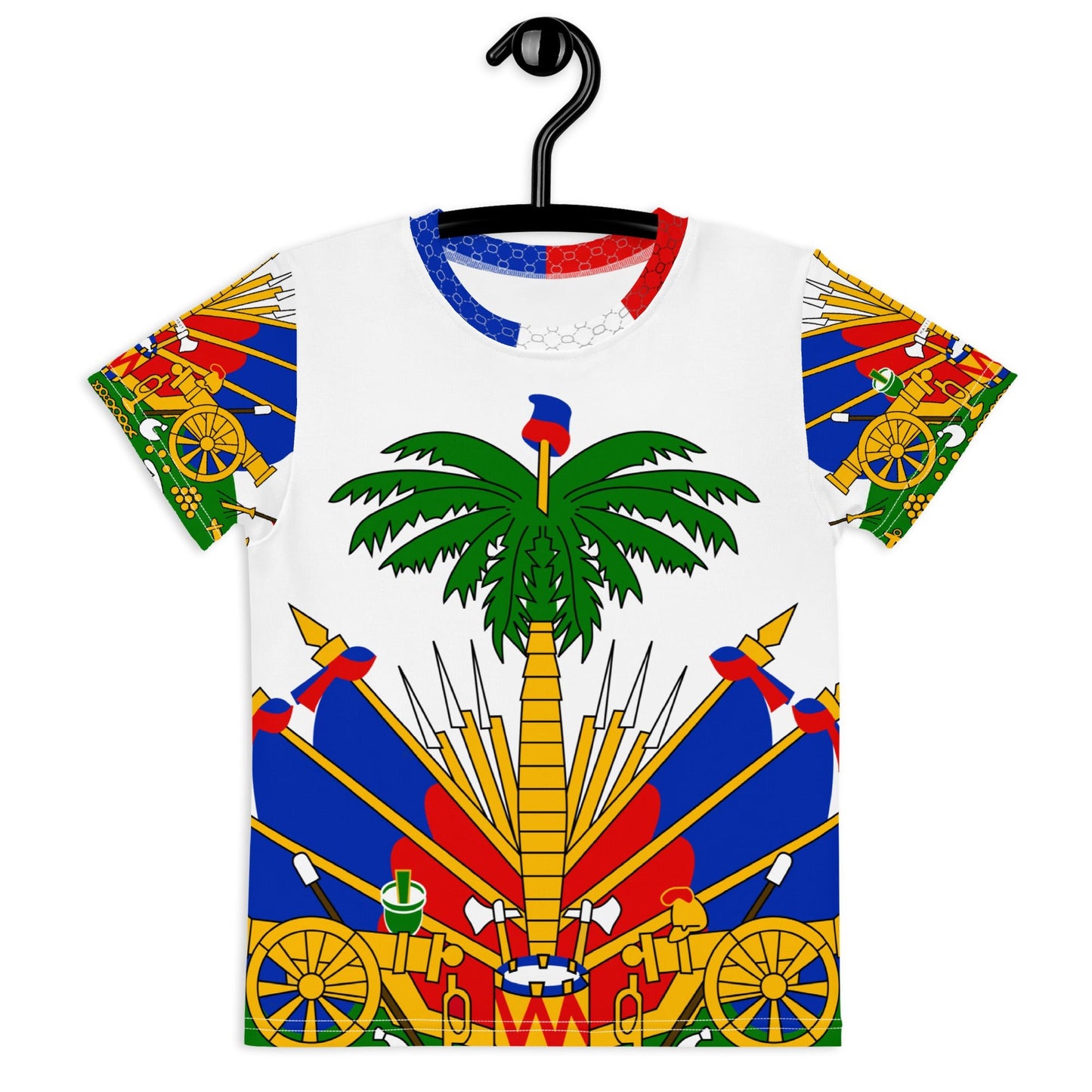 Coat of arms of Haiti Kids crew neck t-shirt - Haitianbuy