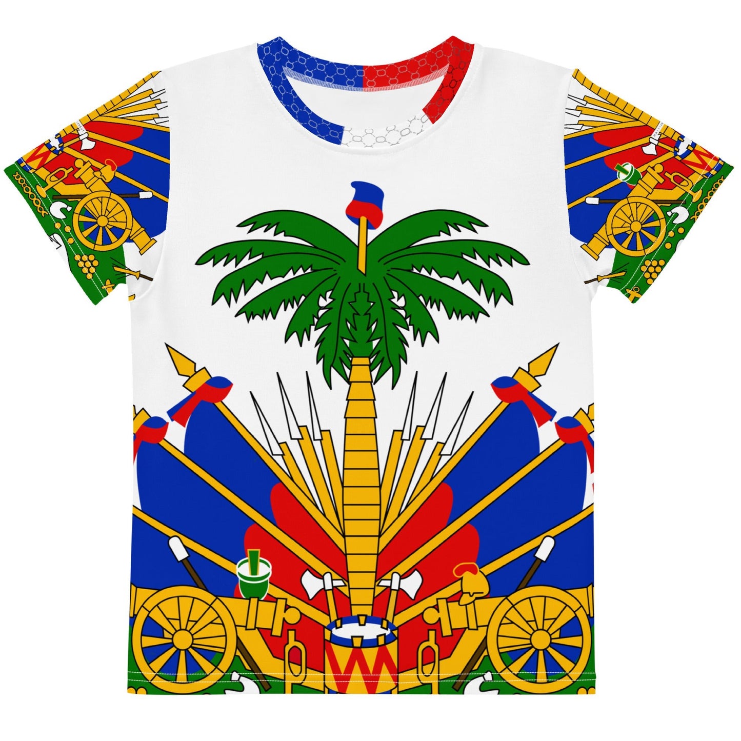 Coat of arms of Haiti Kids crew neck t-shirt - Haitianbuy