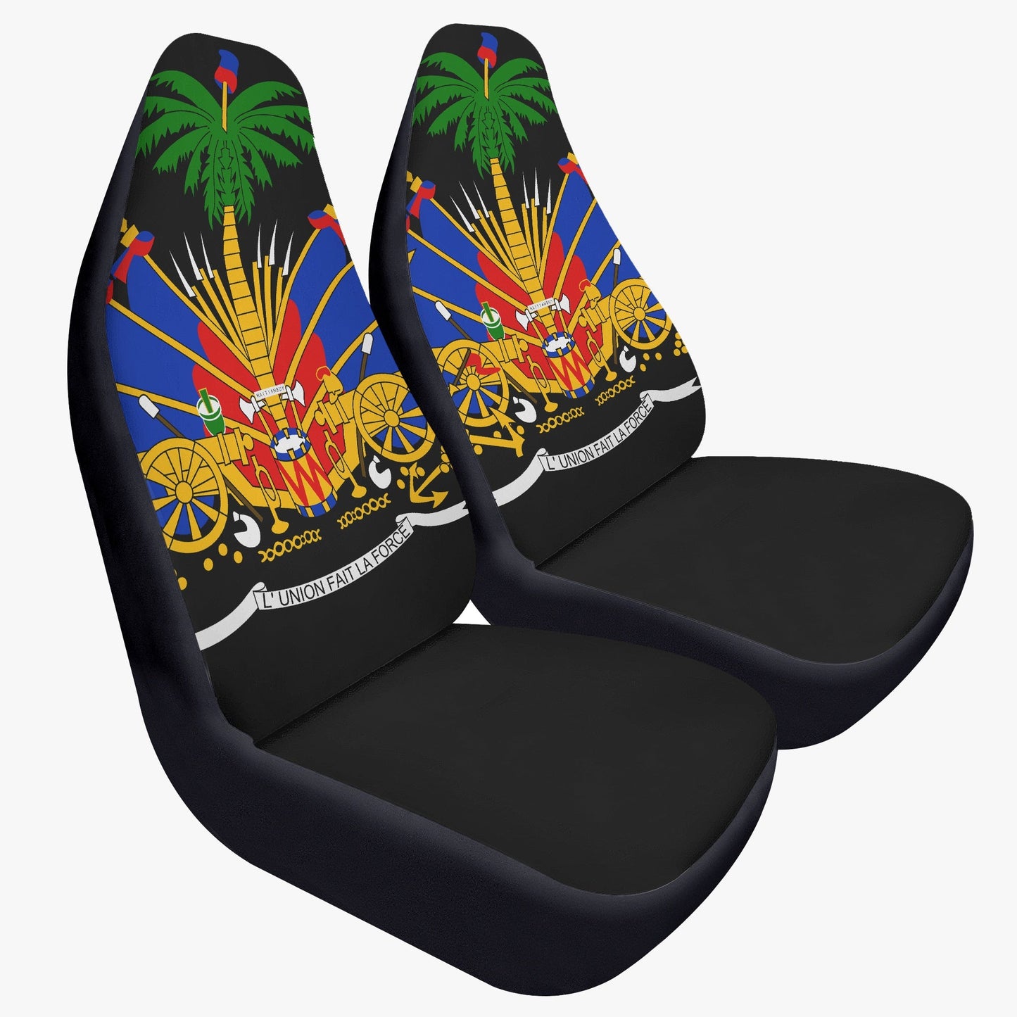 Coat of arms of Haiti Microfiber Car Seat Covers - 2Pcs - Haitianbuy