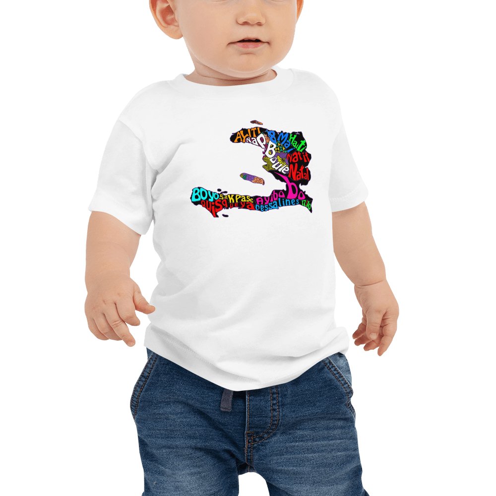 HAITI MAP Baby Jersey Short Sleeve Tee - Haitianbuy