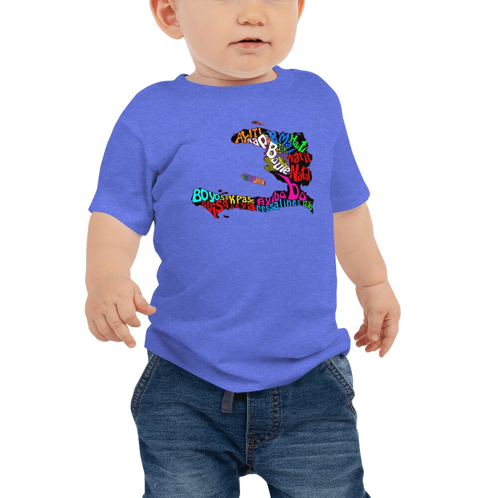 HAITI MAP Baby Jersey Short Sleeve Tee - Haitianbuy