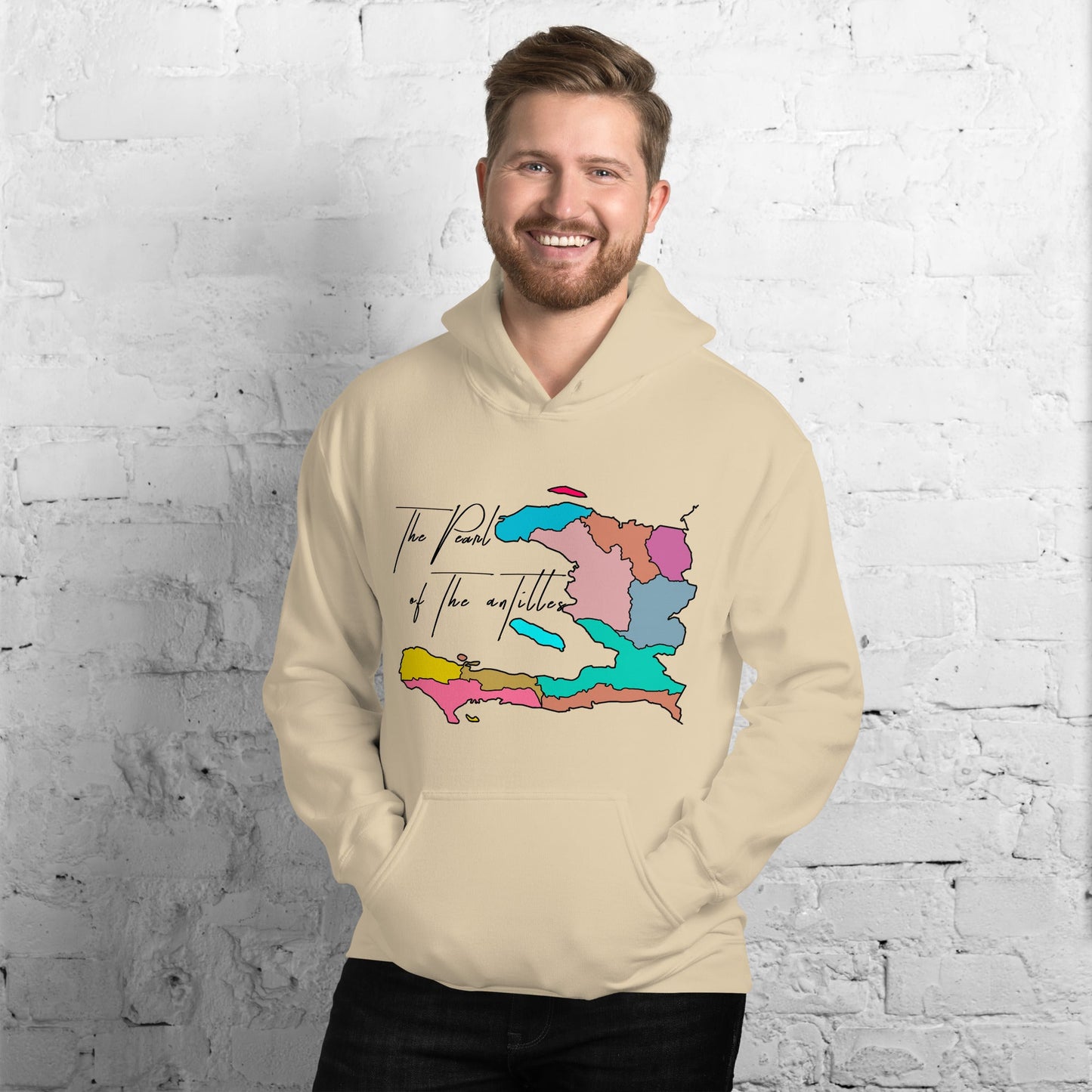 02-Haiti map Pearl Unisex Hoodie - Haitianbuy