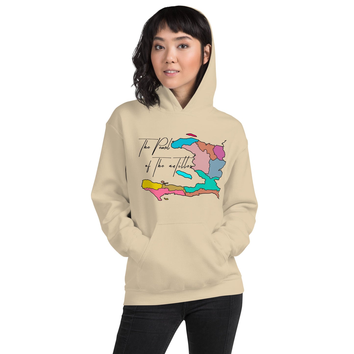 02-Haiti map Pearl Unisex Hoodie - Haitianbuy