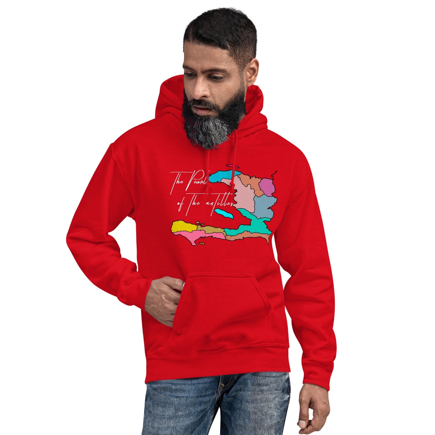 02-Haiti map Pearl Unisex Hoodie - Haitianbuy