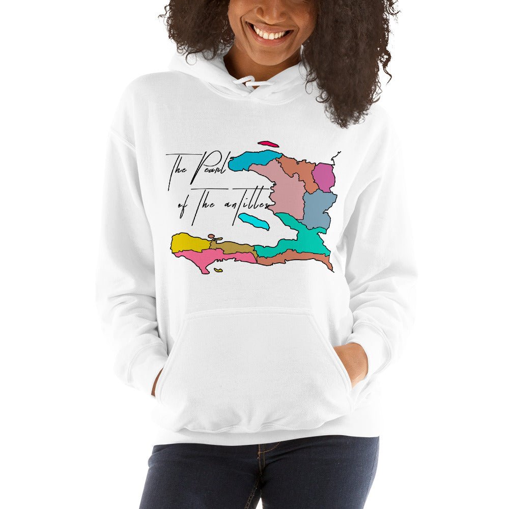 02-Haiti map Pearl Unisex Hoodie - Haitianbuy