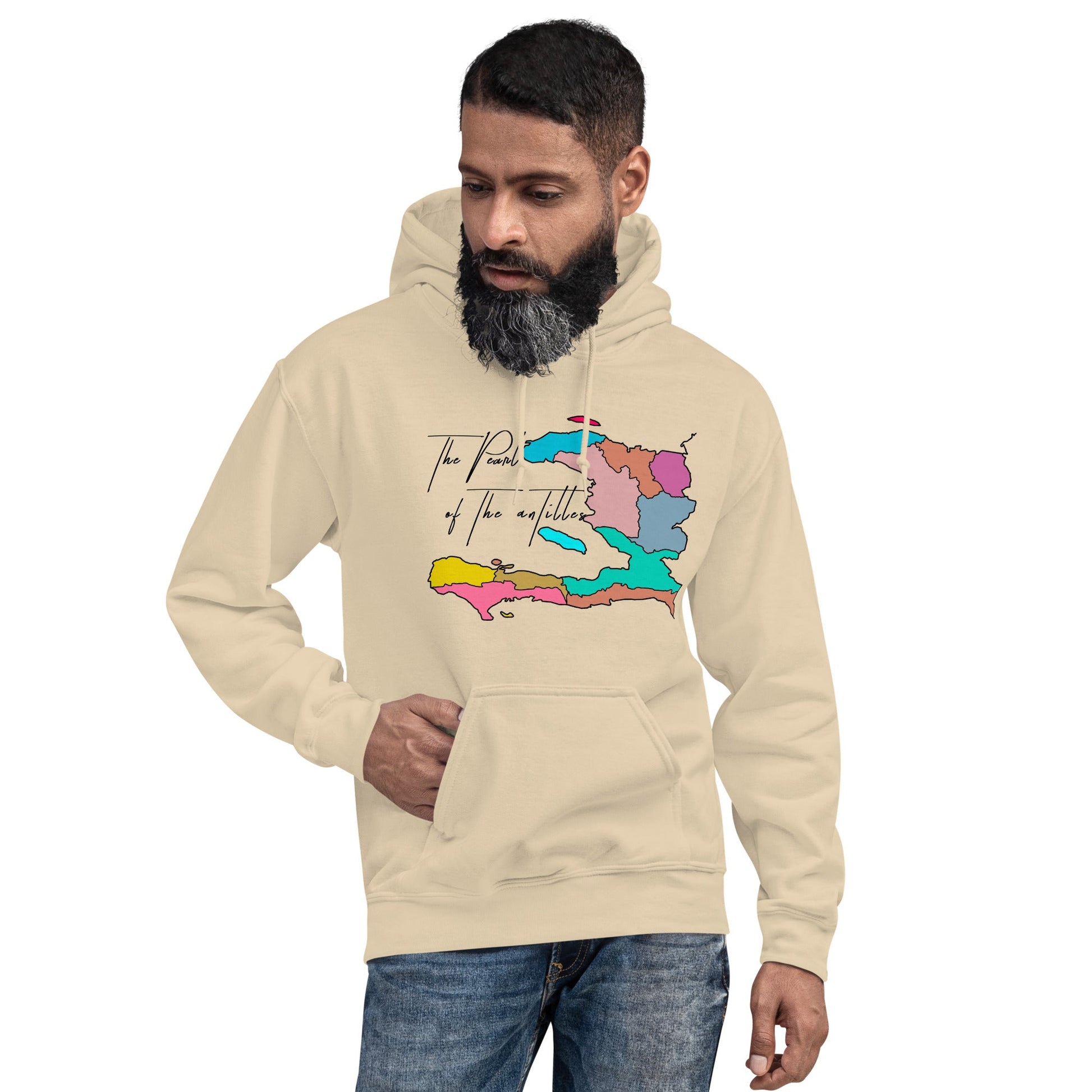 02-Haiti map Pearl Unisex Hoodie - Haitianbuy