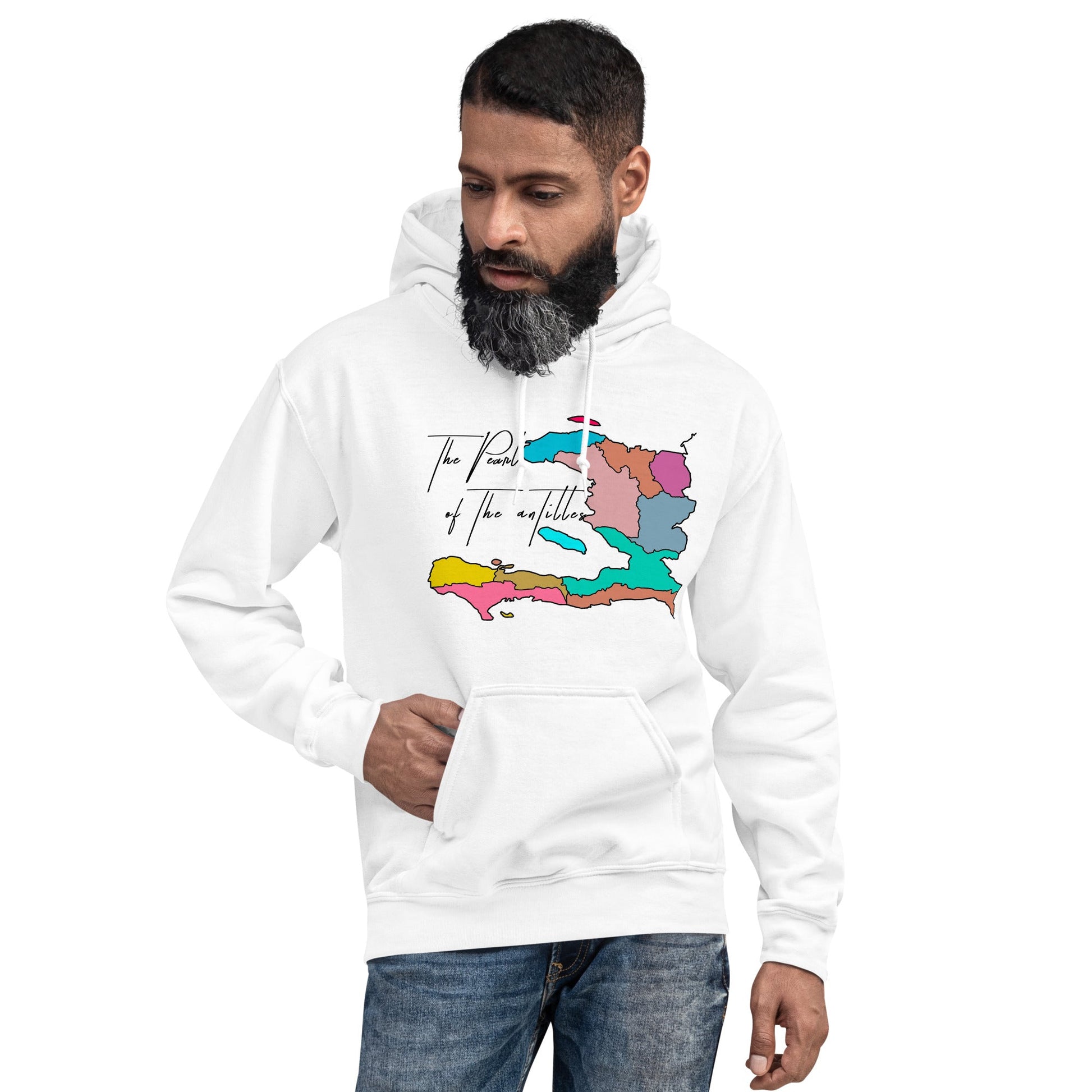 02-Haiti map Pearl Unisex Hoodie - Haitianbuy