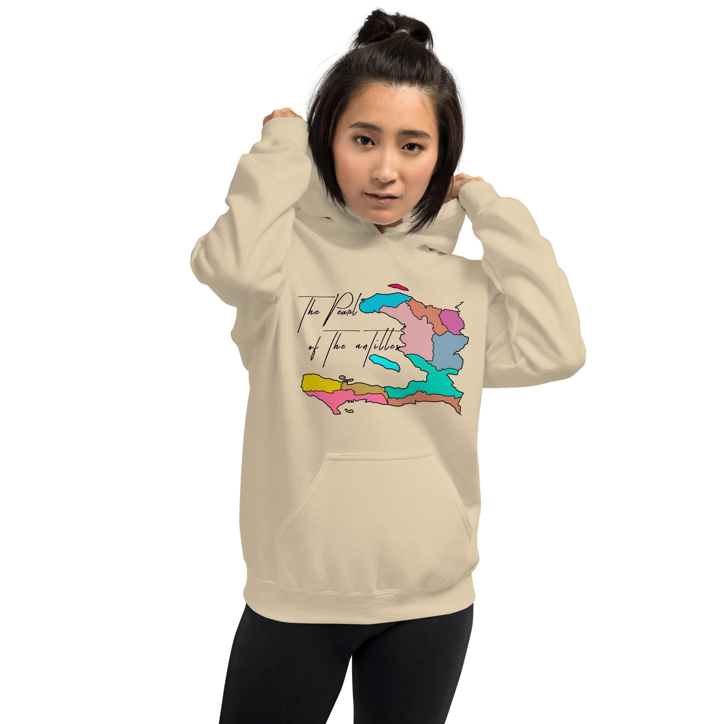 02-Haiti map Pearl Unisex Hoodie - Haitianbuy