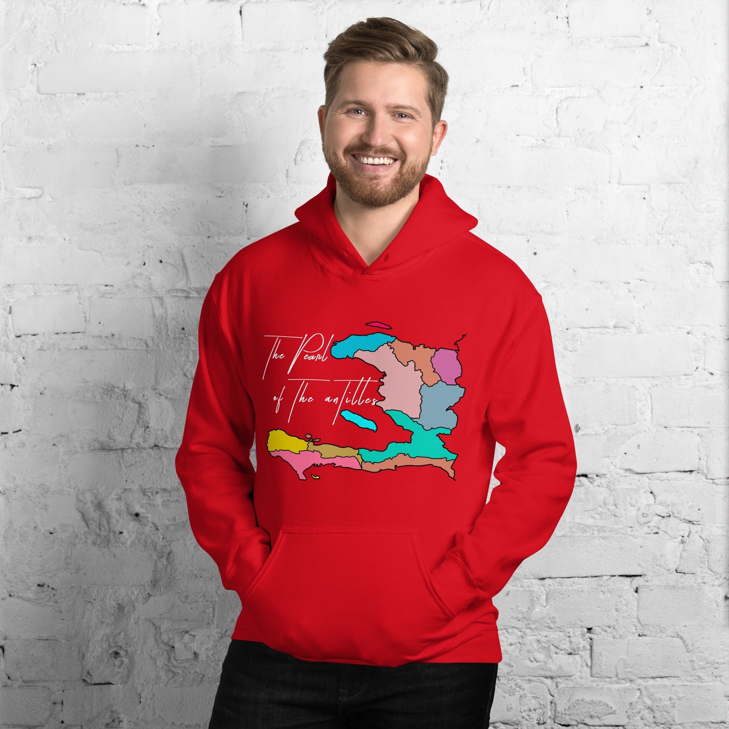 02-Haiti map Pearl Unisex Hoodie - Haitianbuy