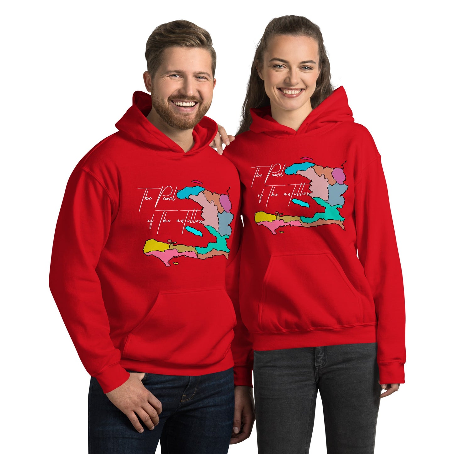 02-Haiti map Pearl Unisex Hoodie - Haitianbuy