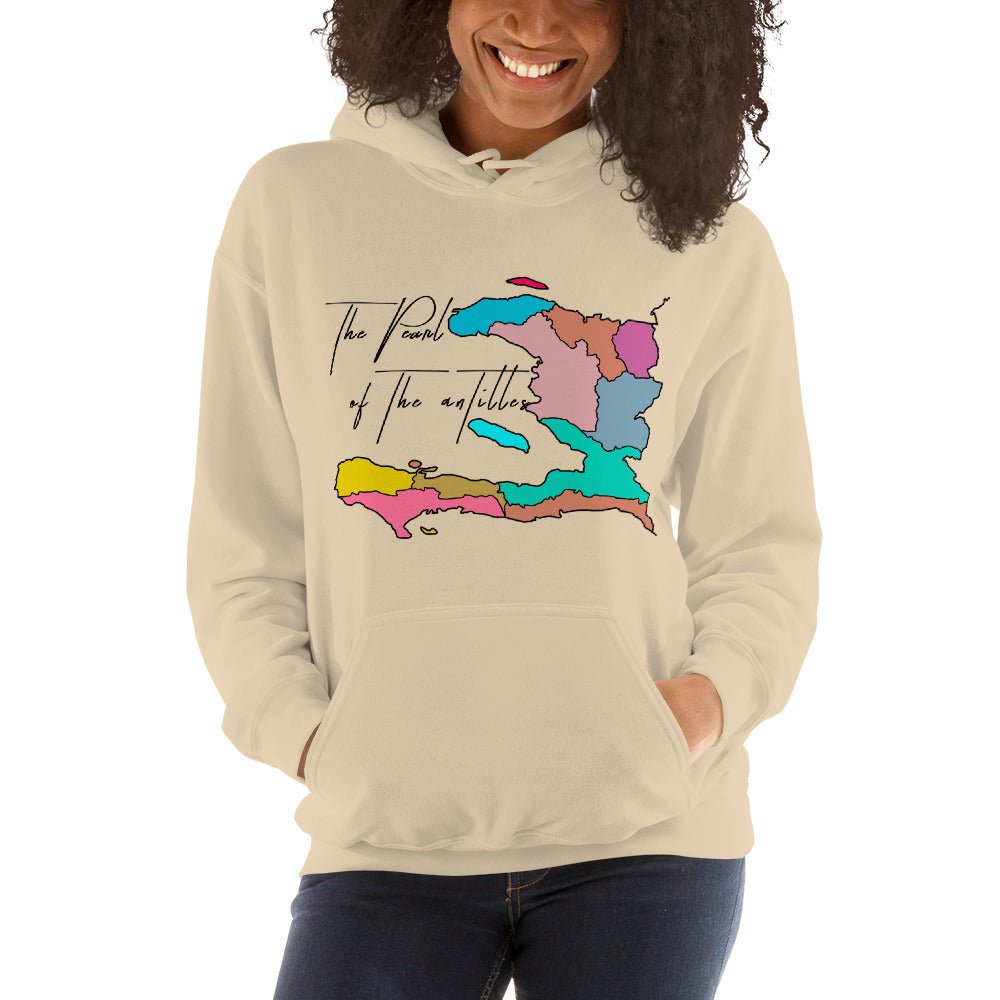 02-Haiti map Pearl Unisex Hoodie - Haitianbuy