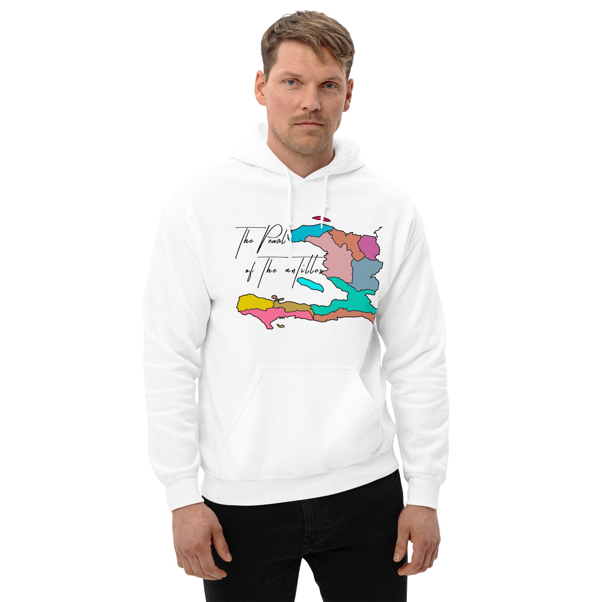 02-Haiti map Pearl Unisex Hoodie - Haitianbuy